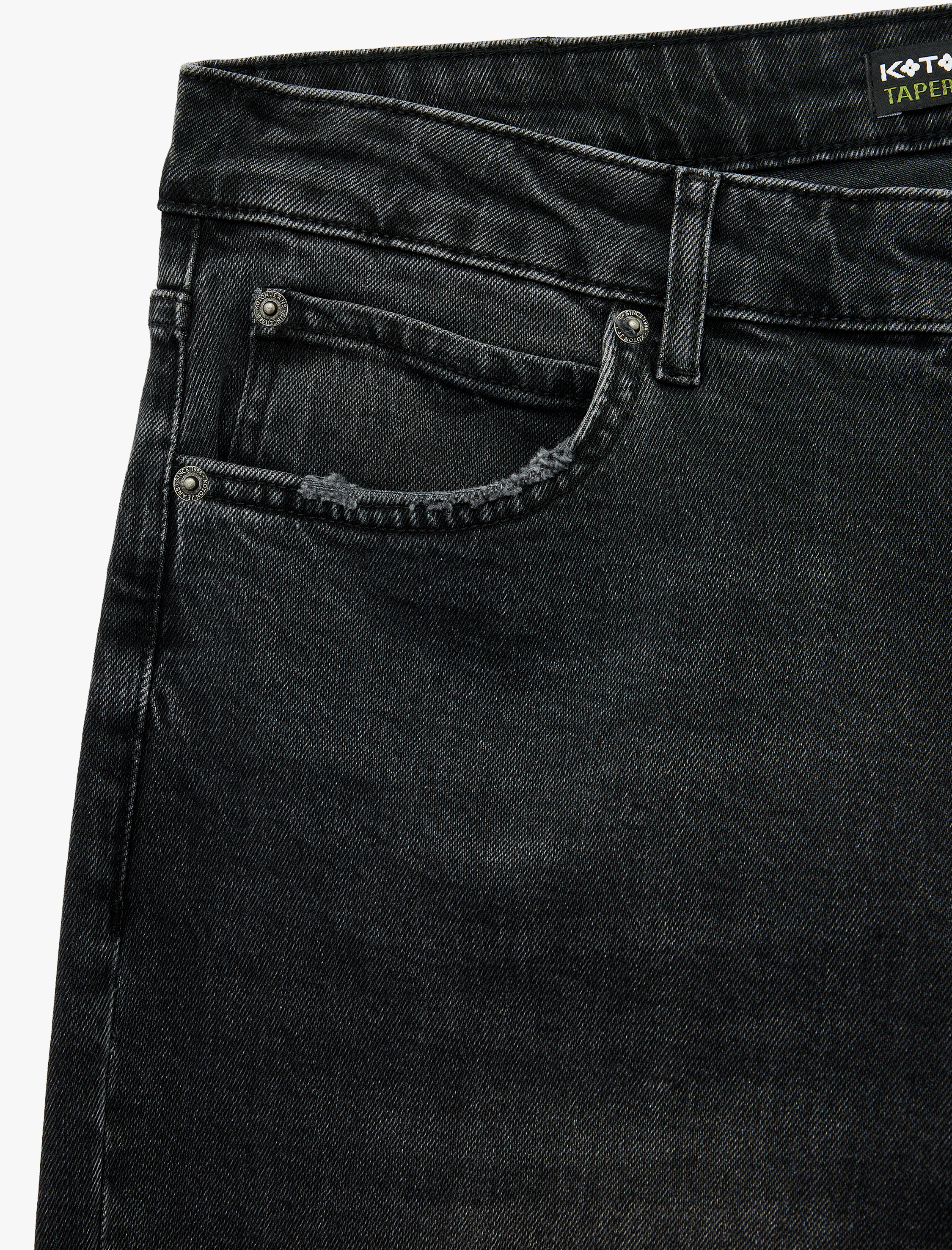   Pamuklu Normal Bel Tapered Fit Jean Pantolon