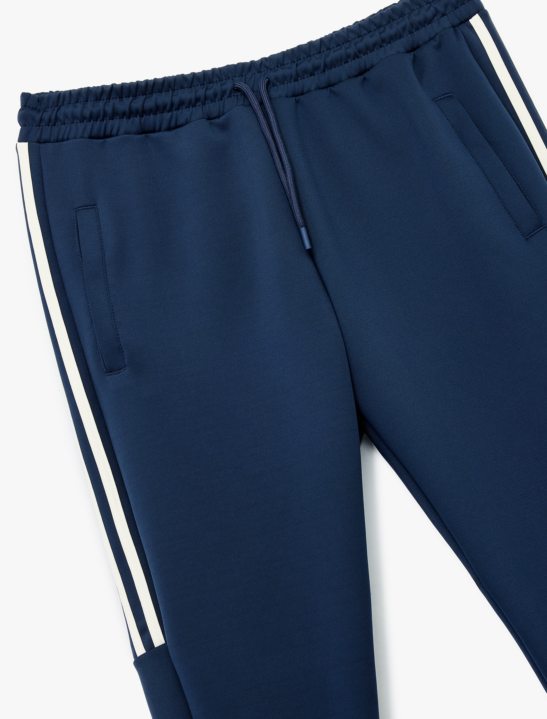   Scuba Kumaş Cep Detaylı Biyeli Beli Bağcıklı Spor Eşofman Altı