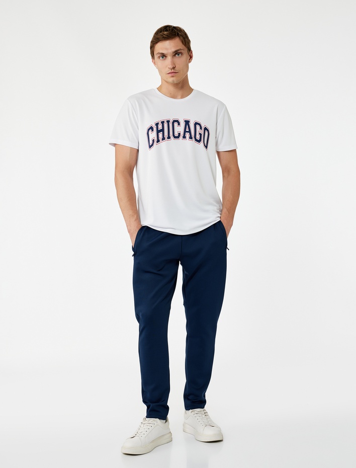  Scuba Kumaş Cep Detaylı Biyeli Beli Bağcıklı Spor Eşofman Altı