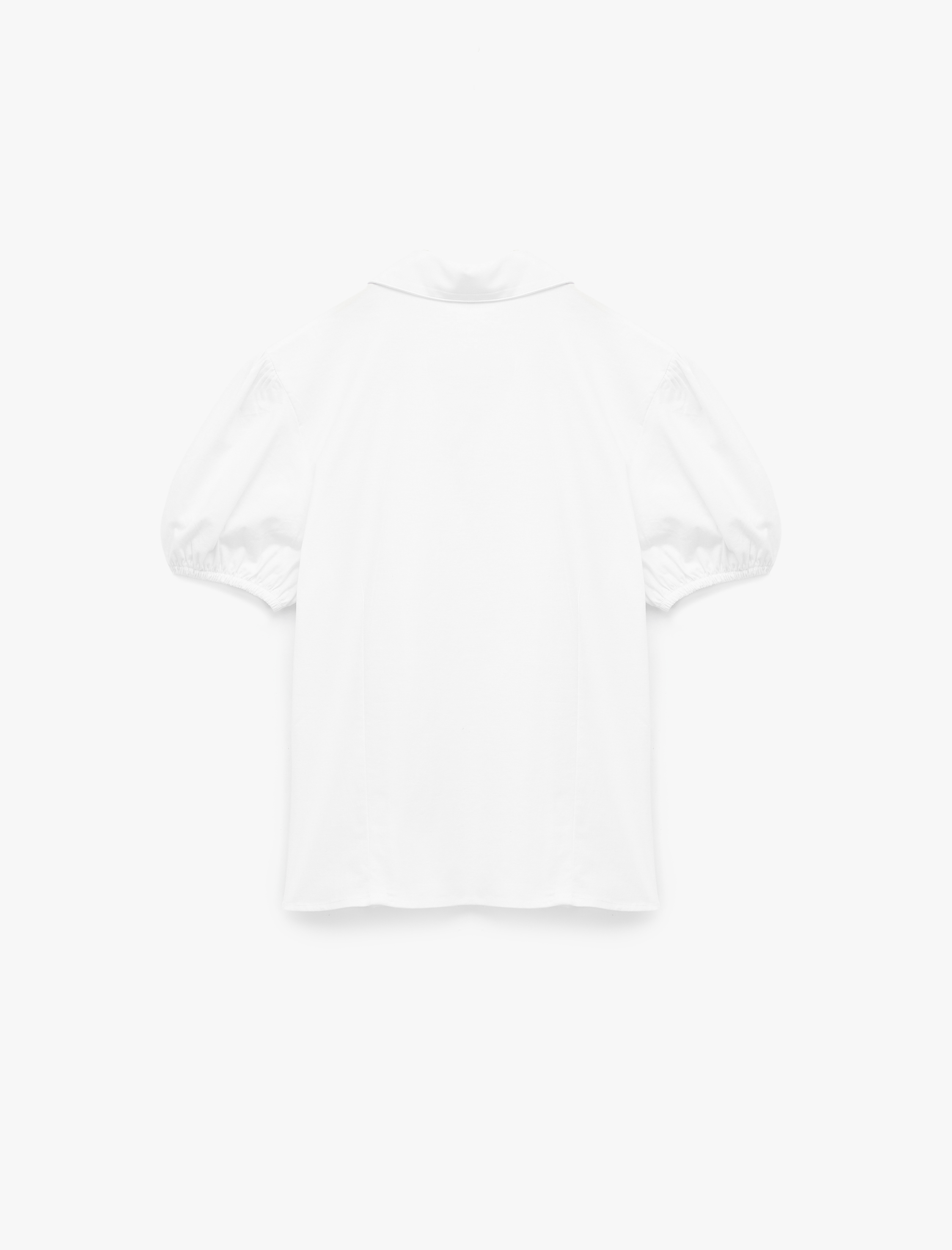   Slim Fit Kısa Kollu Klasik Yaka Düğmeli Poplin Bluz