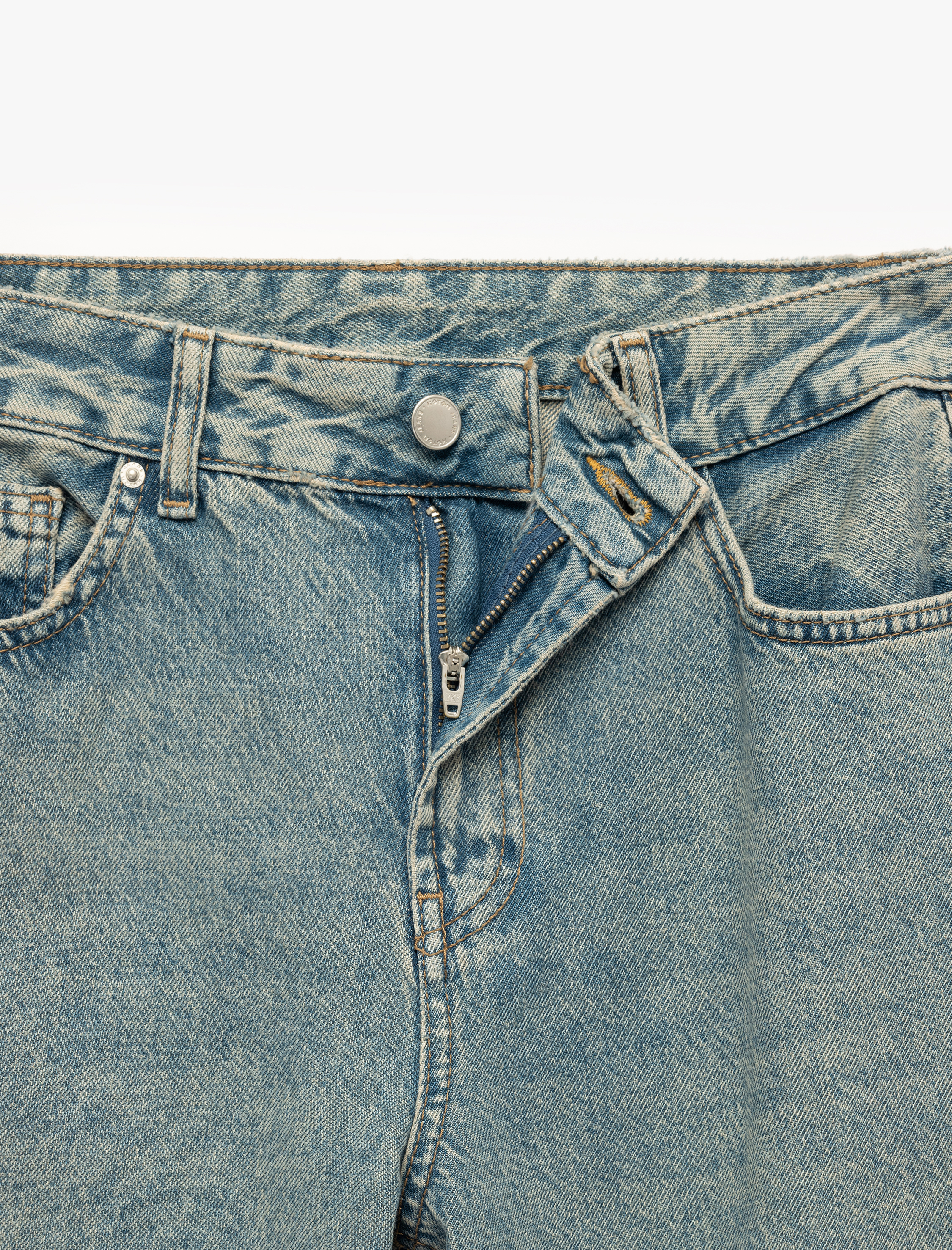   Geniş Paça Rahat Kalıp Pamuklu Jean Pantolon - Wide Leg Jeans