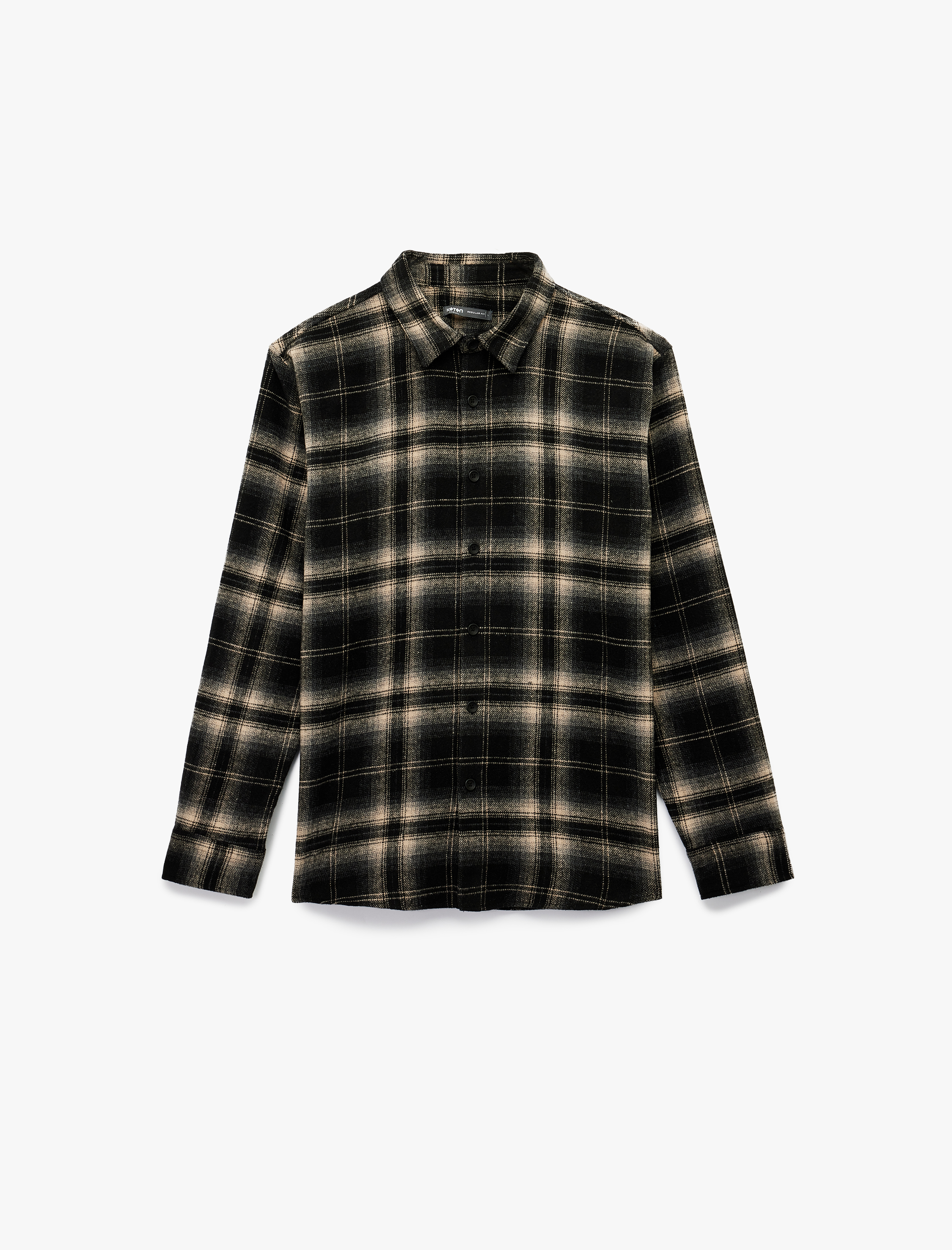   Regular Fit Uzun Kollu Düğmeli Klasik Yaka Oduncu Gömleği