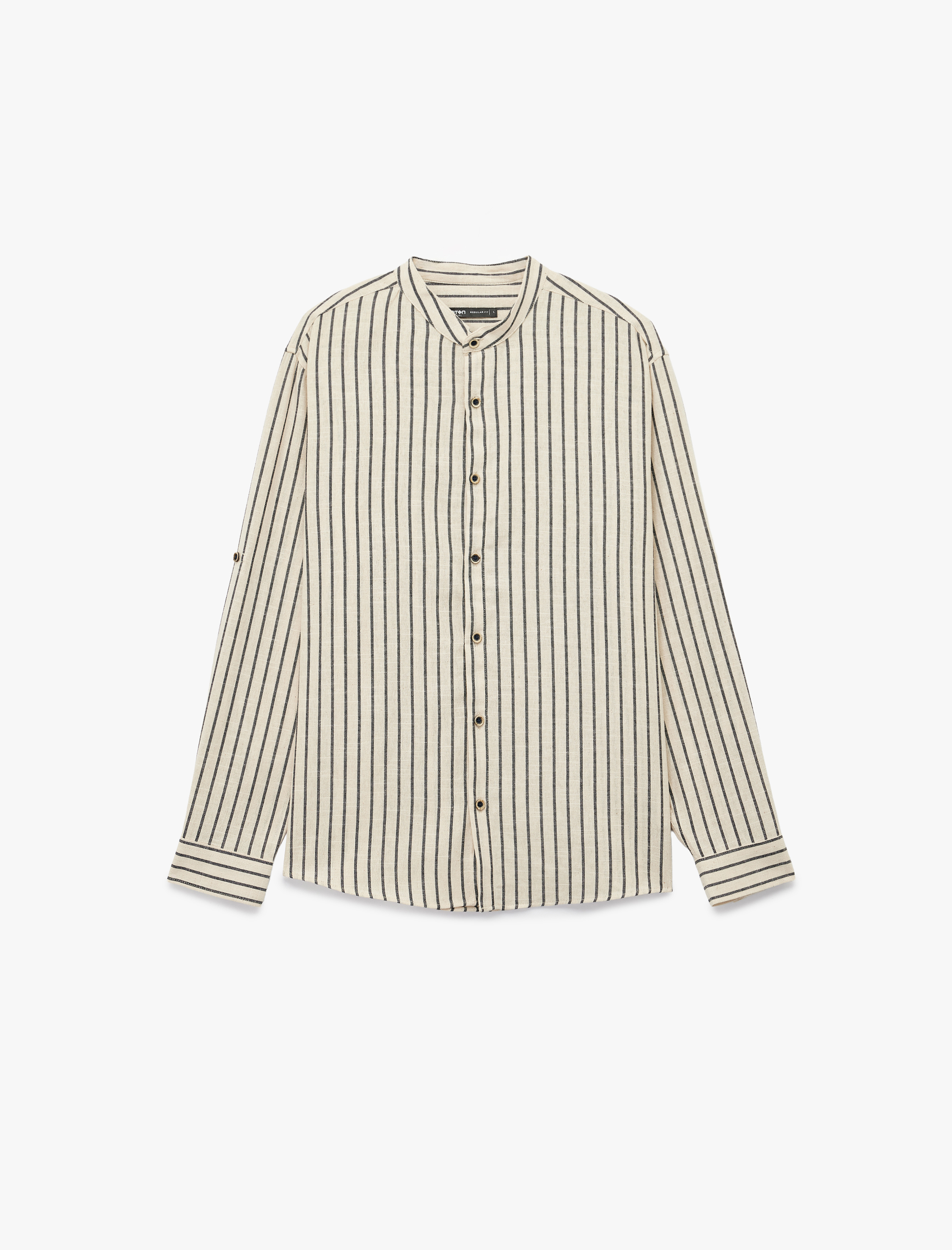   Pamuklu Regular Fit Uzun Kollu Hakim Yaka Gömlek