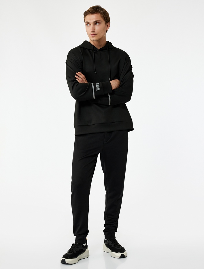  Scuba Kumaş Fermuarlı Cep Detaylı Jogger Spor Eşofman Altı