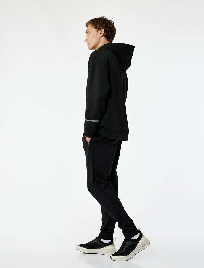  Scuba Kumaş Fermuarlı Cep Detaylı Jogger Spor Eşofman Altı