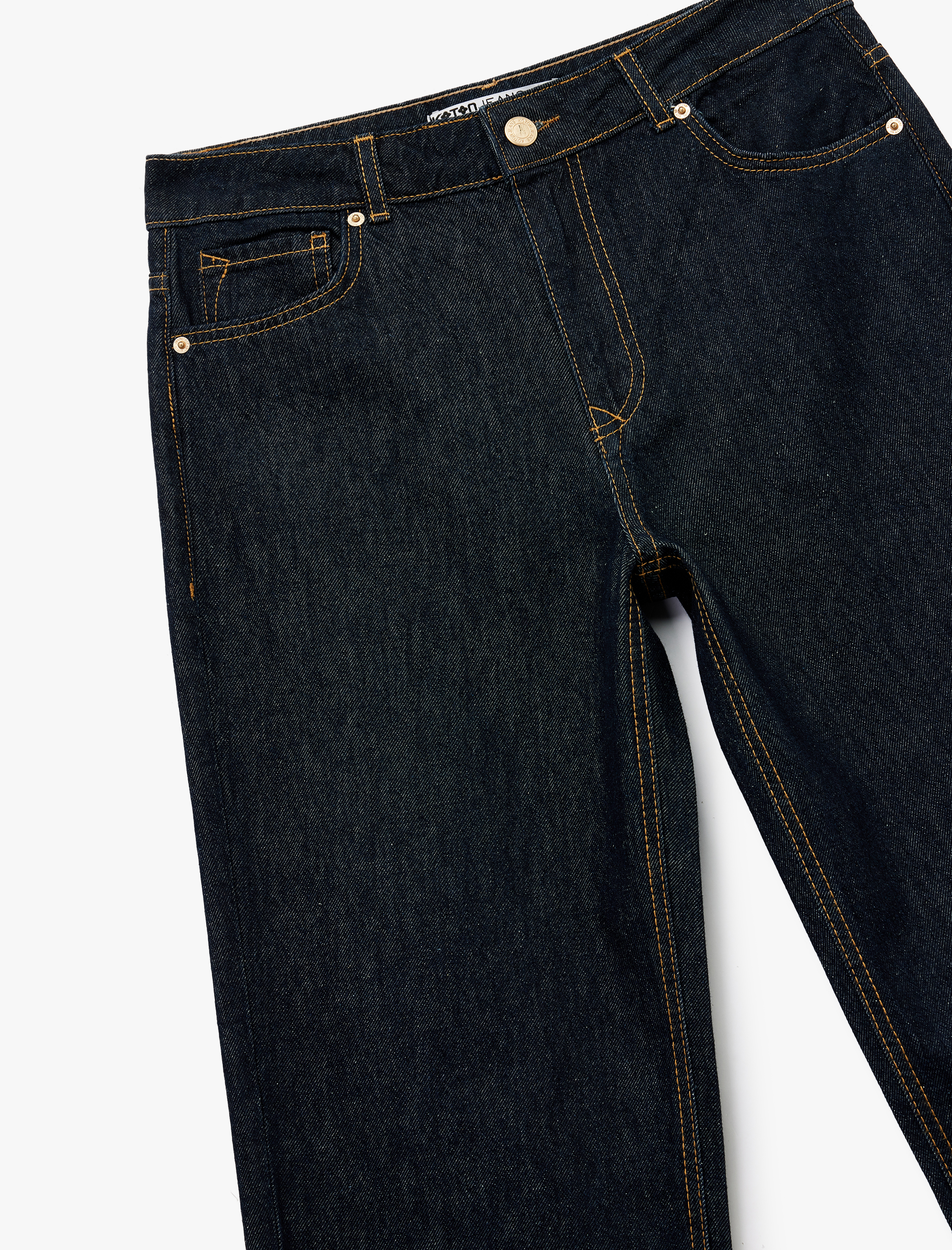   Normal Bel Düz Paça Jean Pantolon - Longer Straight Fit Jeans