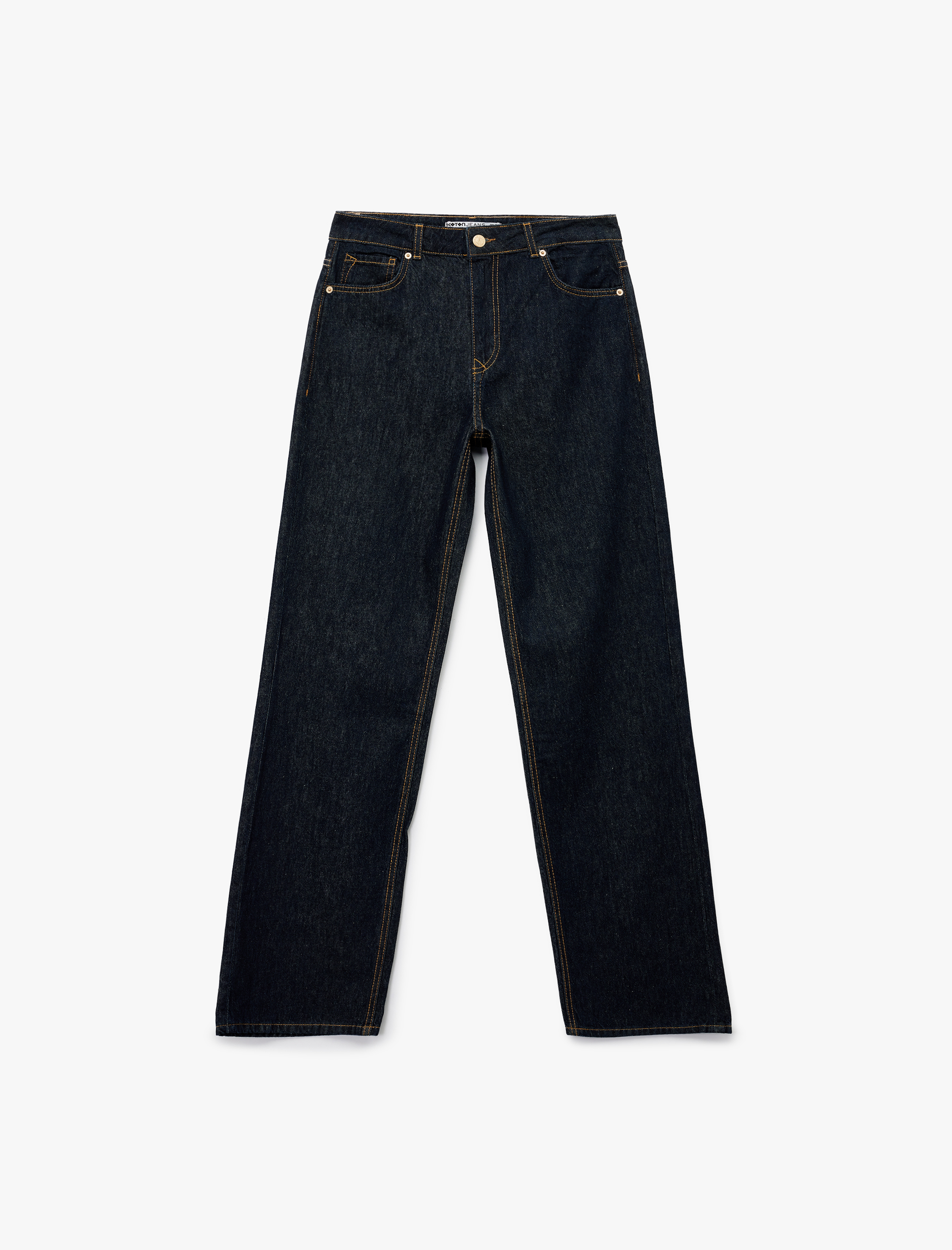   Normal Bel Düz Paça Jean Pantolon - Longer Straight Fit Jeans