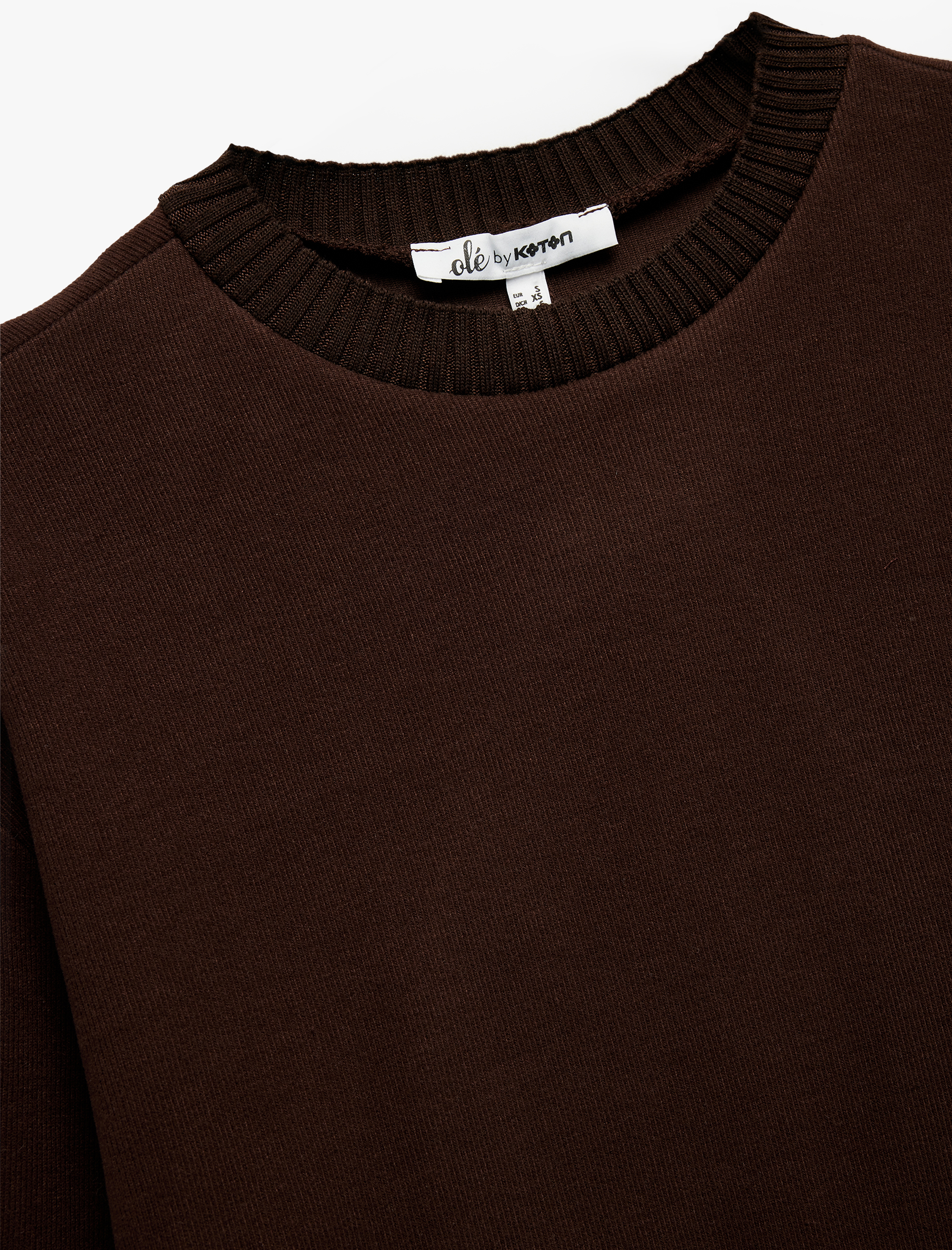   Rahat Kalıp Uzun Kollu Bisiklet Yaka Tişört