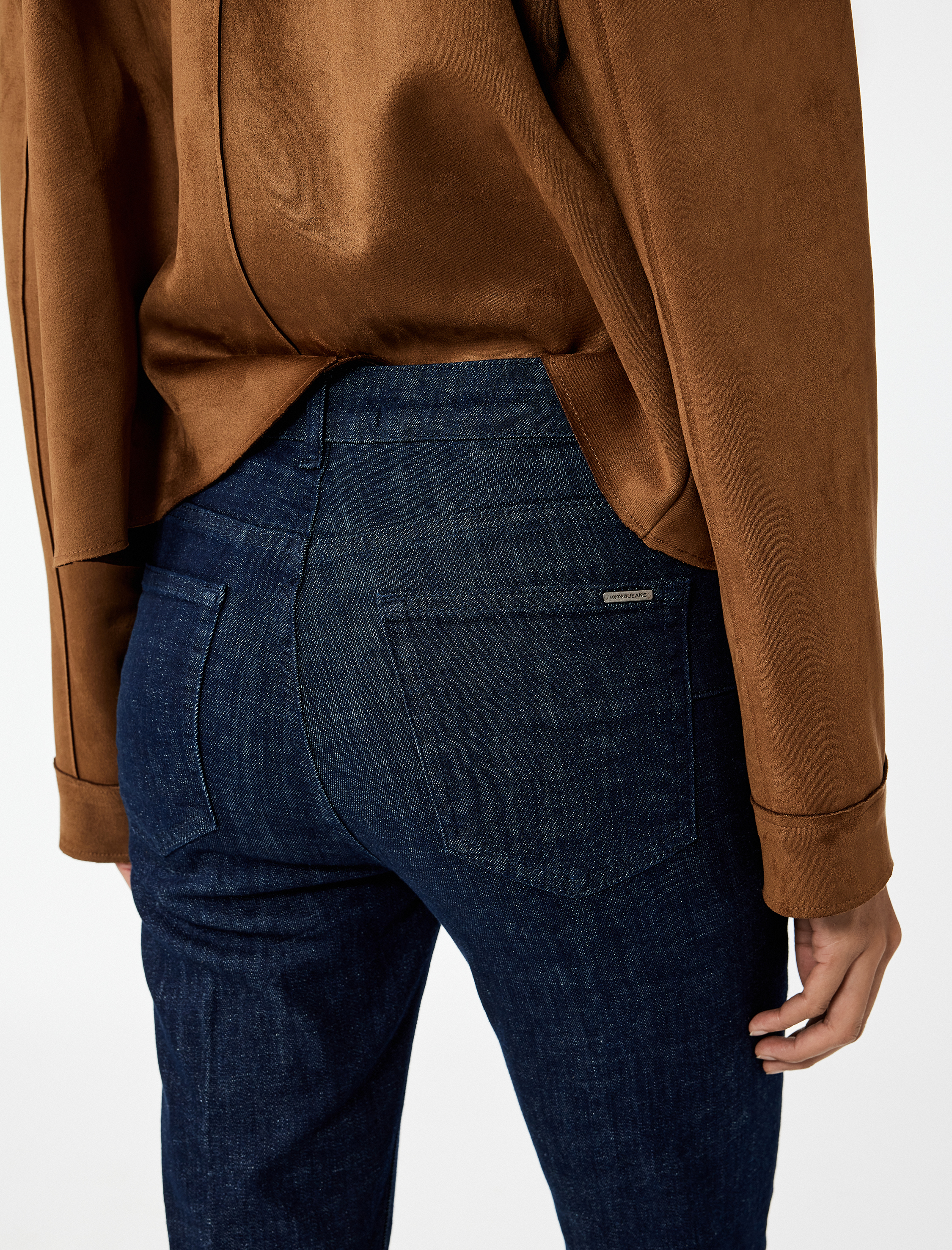   Normal Bel Dar Kalıp Cepli İspanyol Paça Jean Pantolon - Flare Jeans