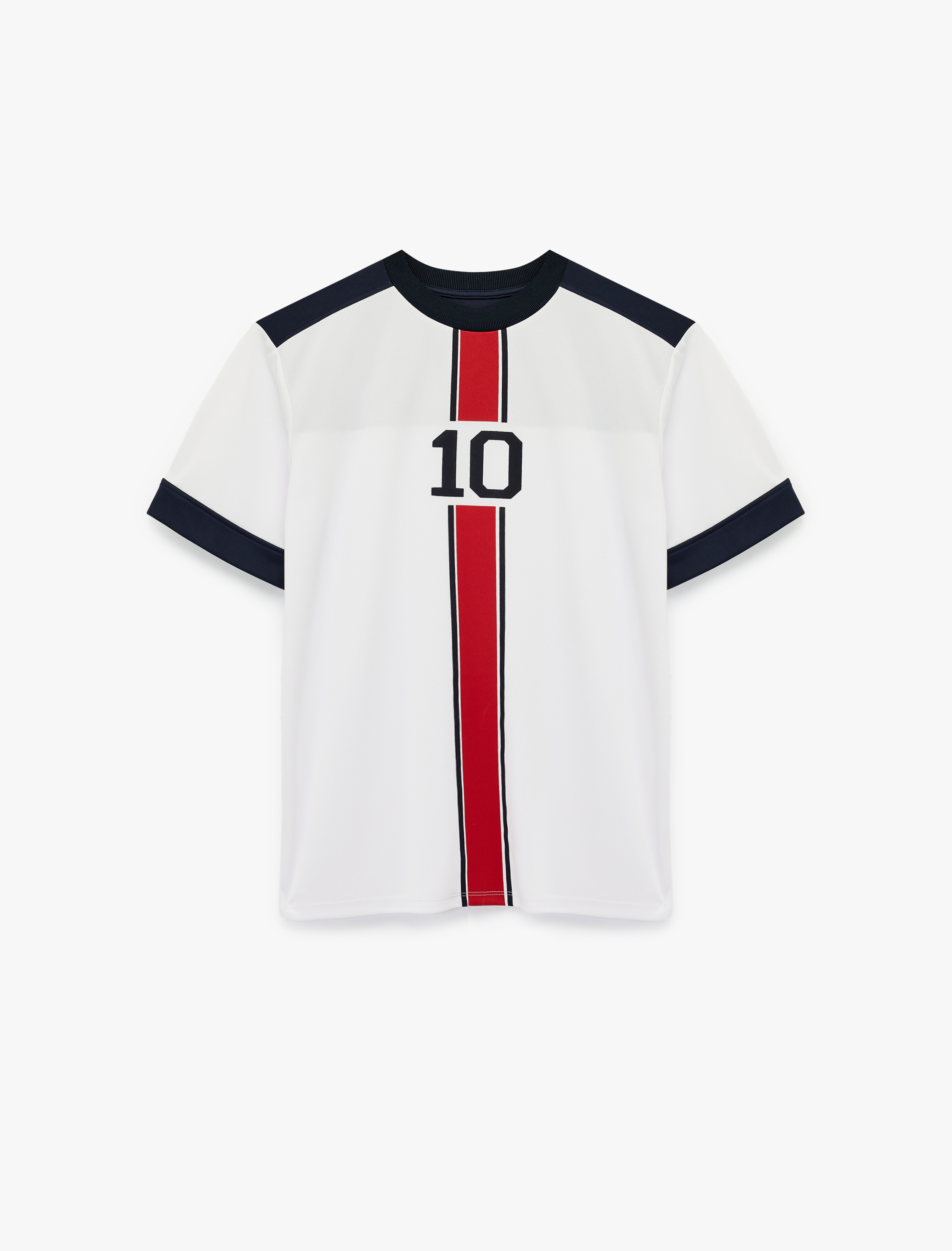   Kısa Kollu Bisiklet Yaka Baskılı Oversize Spor Tişört