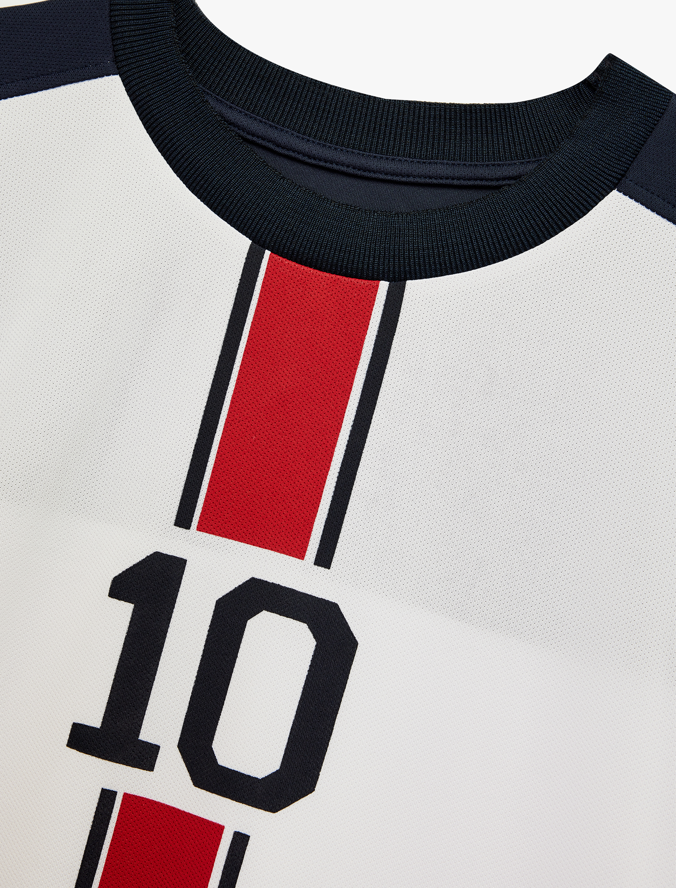   Kısa Kollu Bisiklet Yaka Baskılı Oversize Spor Tişört