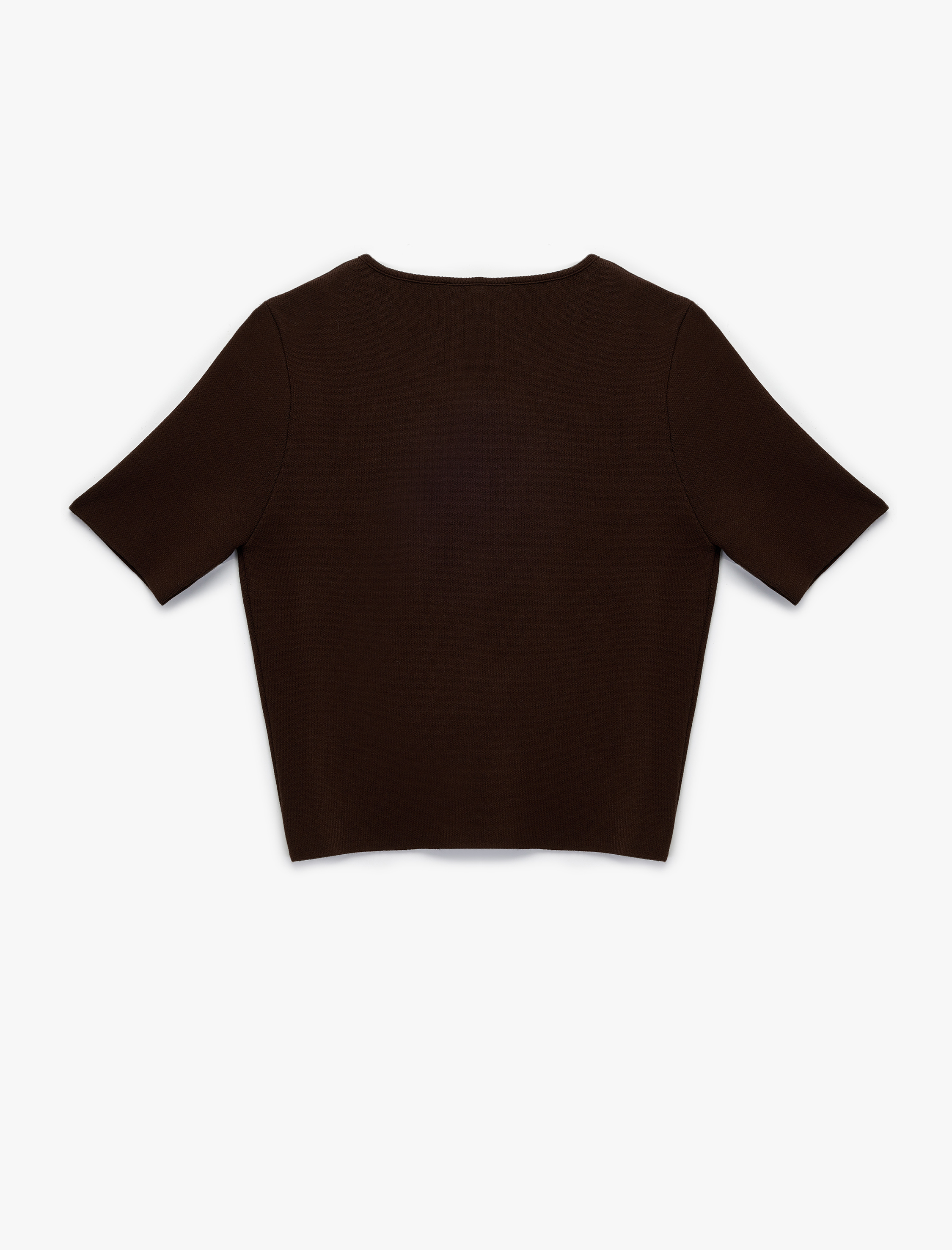   Asimetrik Kısa Kollu Bisiklet Yaka Düğmeli Hırka