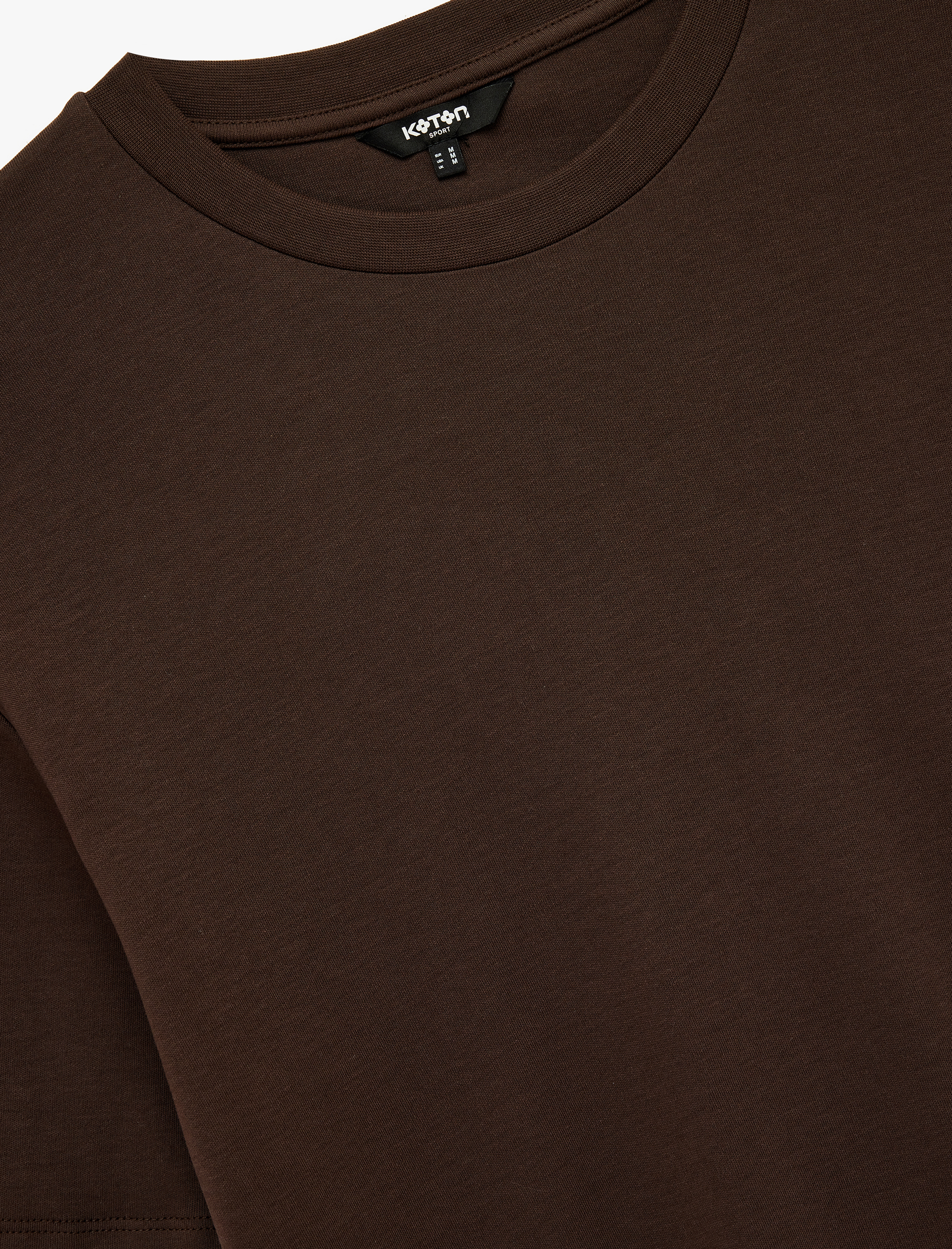   Kısa Kollu Bisiklet Yaka Pamuklu Basic Oversize Spor Tişört