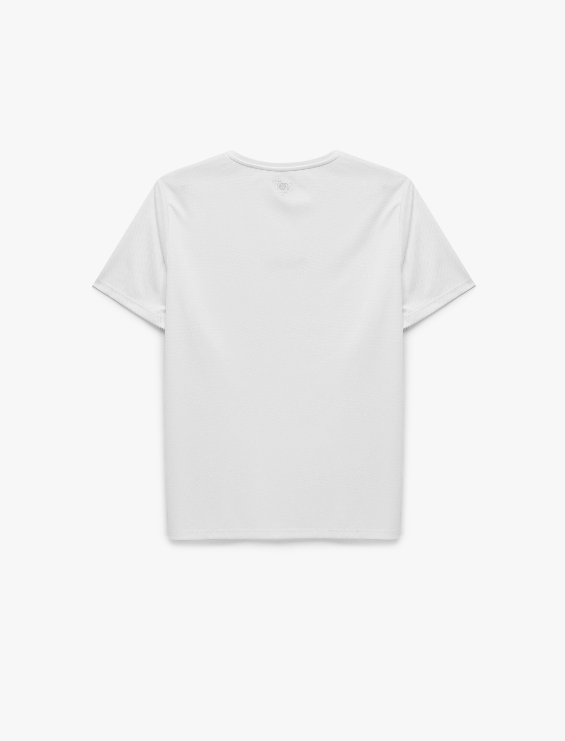   Kısa Kollu Rahat Kesim Bisiklet Yaka Baskılı Spor Tişört