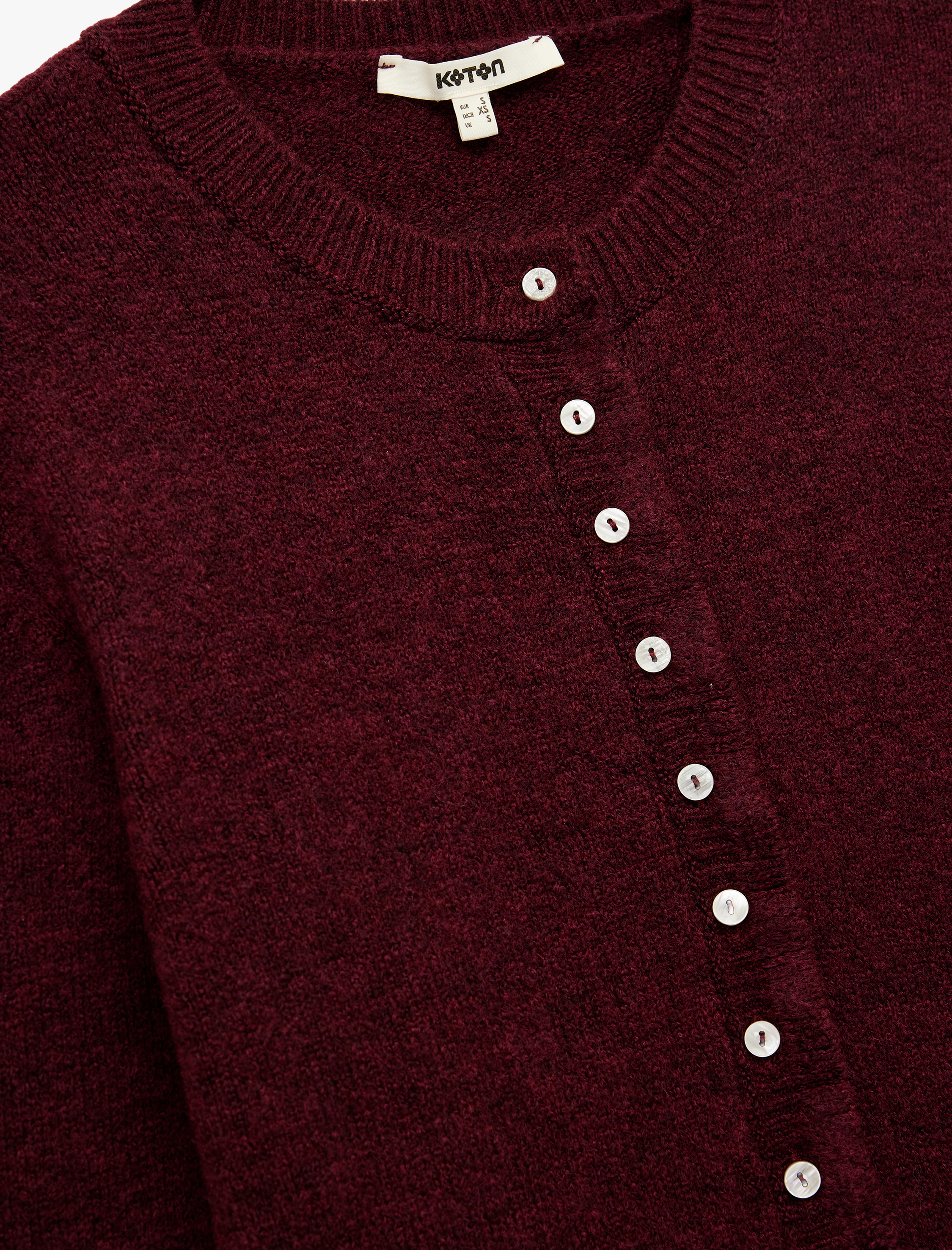   Fırfır Detaylı Uzun Kollu Bisiklet Yaka Triko Hırka