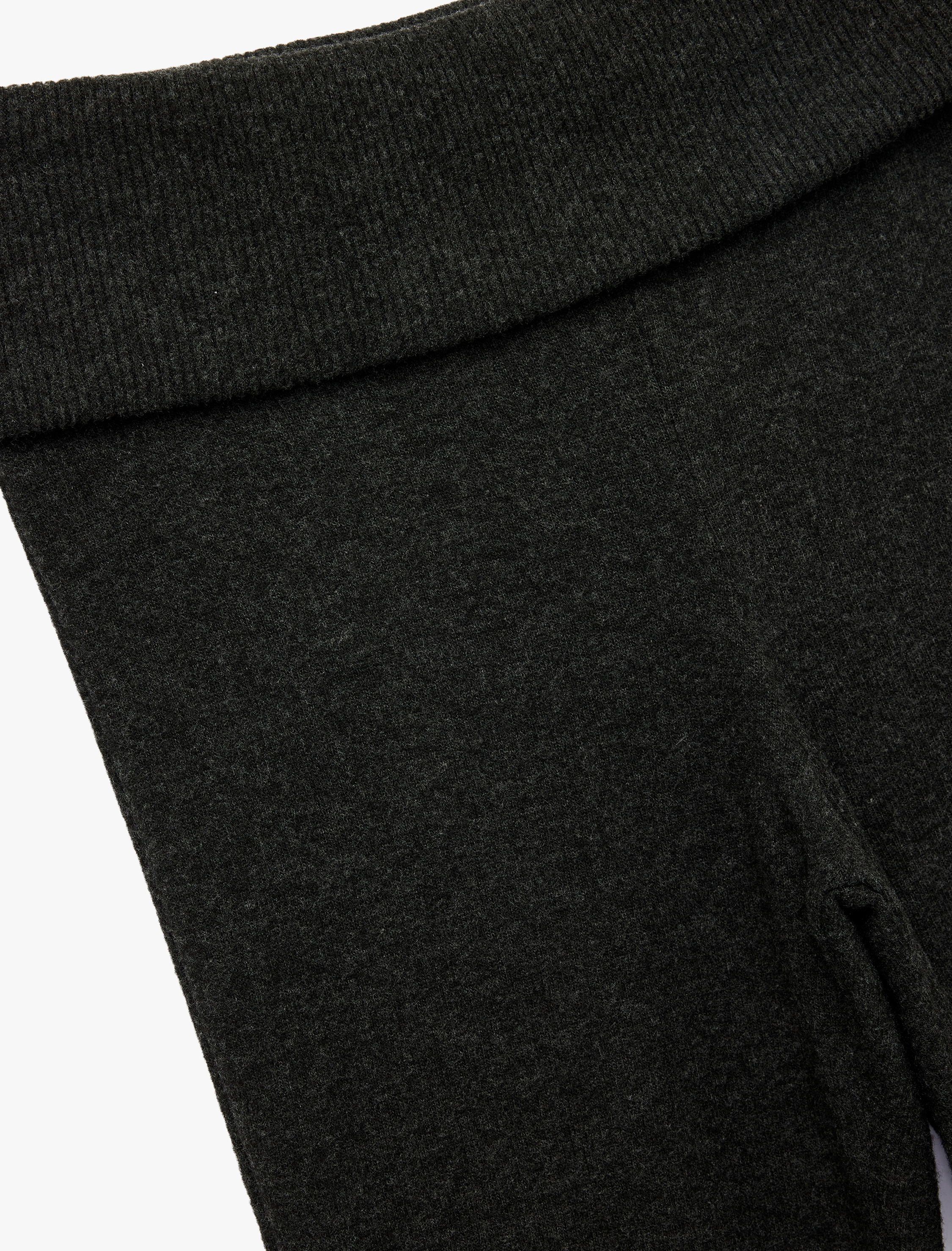   Viskon Karışımlı Yüksek Bel İspanyol Paça Tayt Pantolon