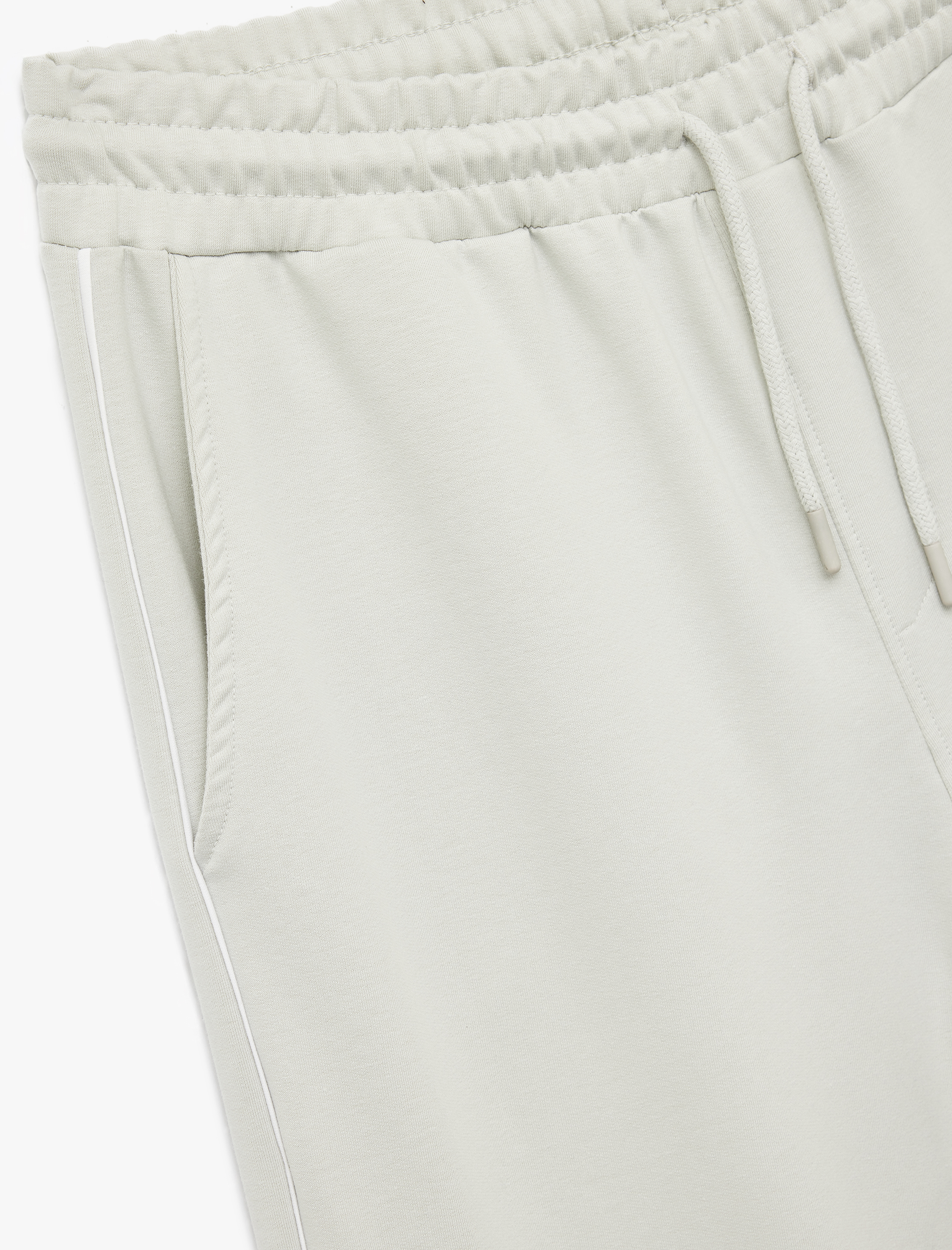   Pamuklu Biyeli Cep Detaylı Beli Bağcıklı Eşofman Altı