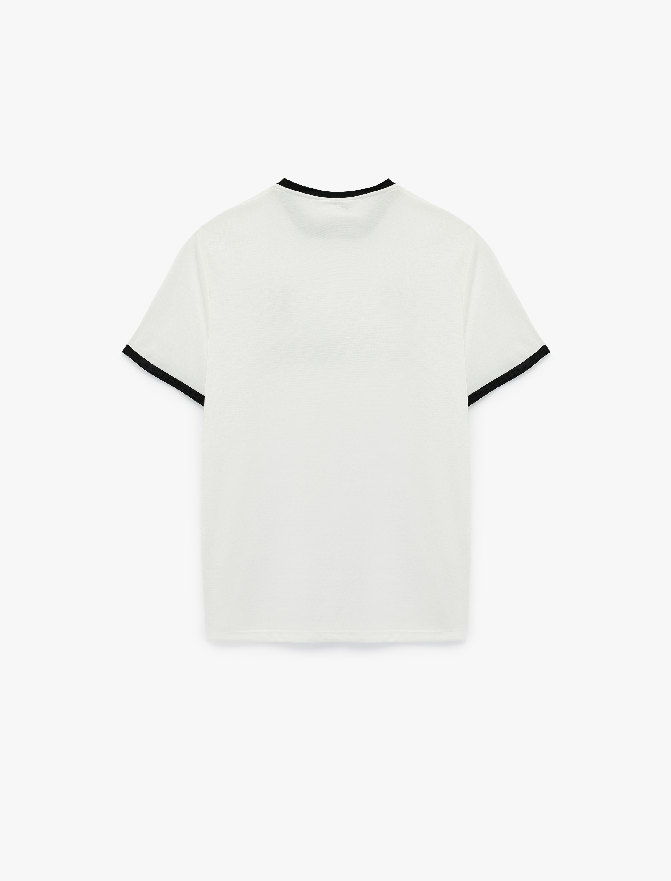   Kısa Kollu Biyeli Bisiklet Yaka Baskılı Spor Tişört