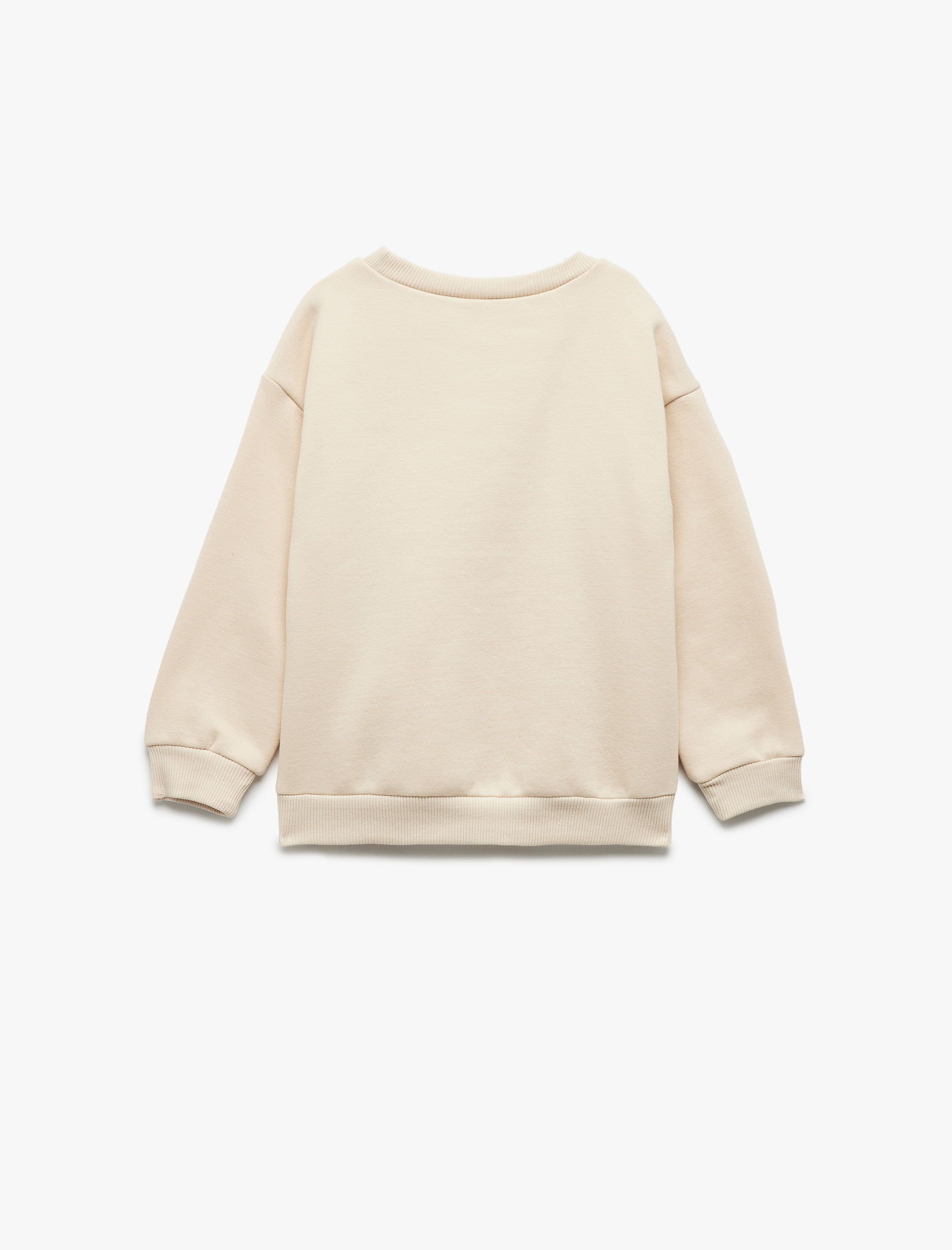  Erkek Bebek Şardonlu Uzun Kollu Basic Bisiklet Yaka Sweatshirt