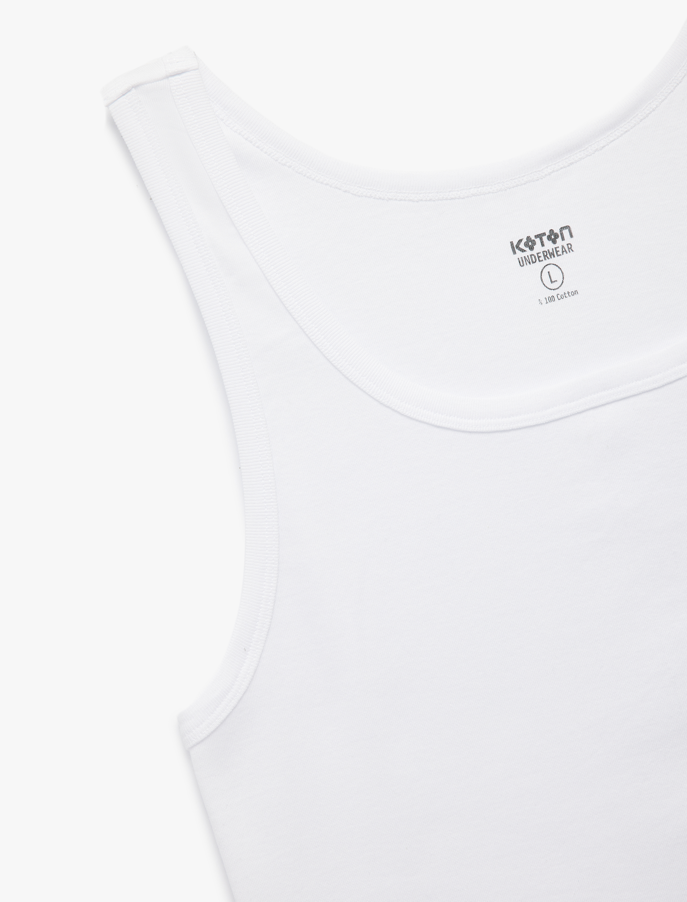   Bisiklet Yaka Kolsuz Slim Fit Ribanalı Pamuklu Atlet