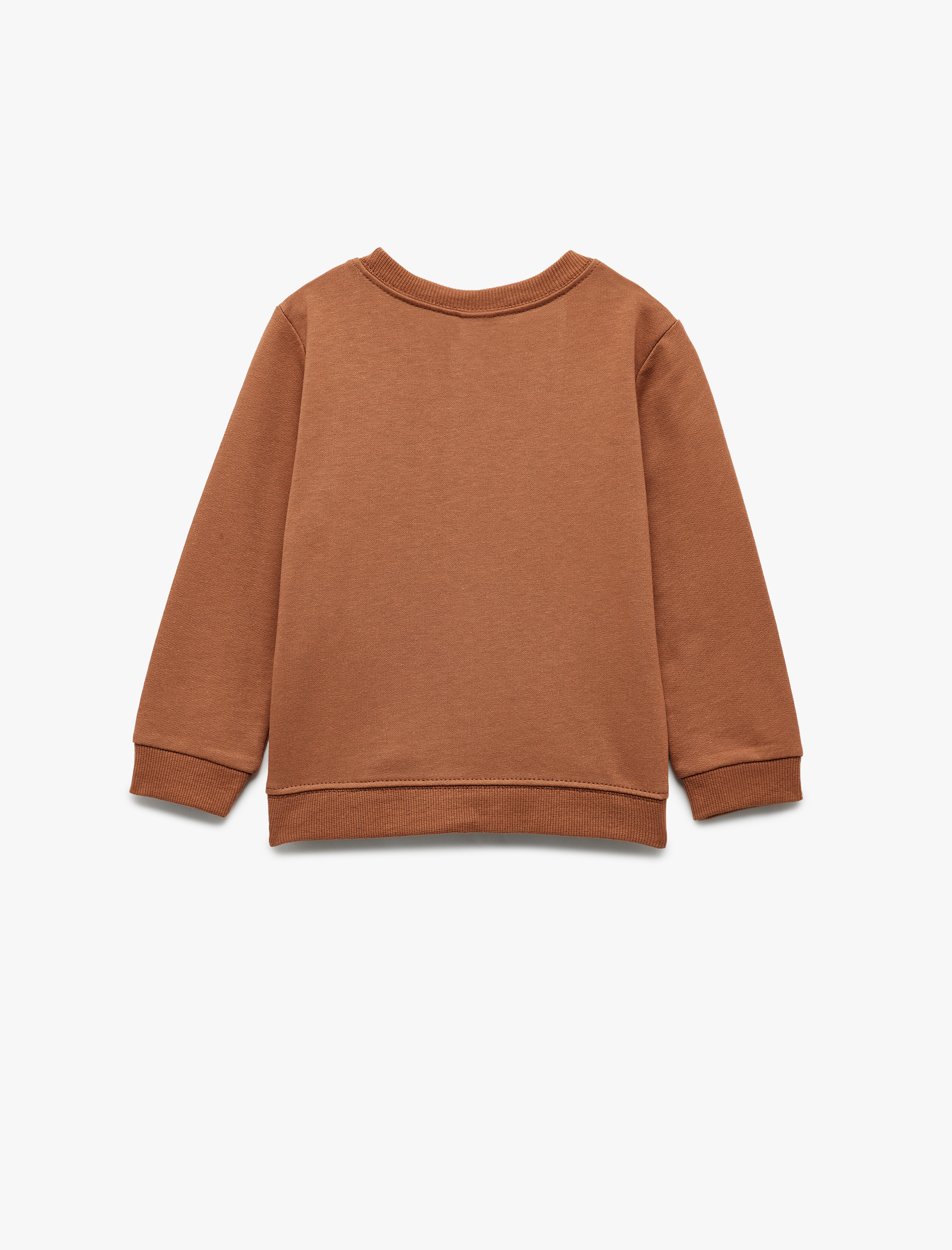  Erkek Bebek Uzun Kollu Bisiklet Yaka Pamuklu Baskılı Sweatshirt