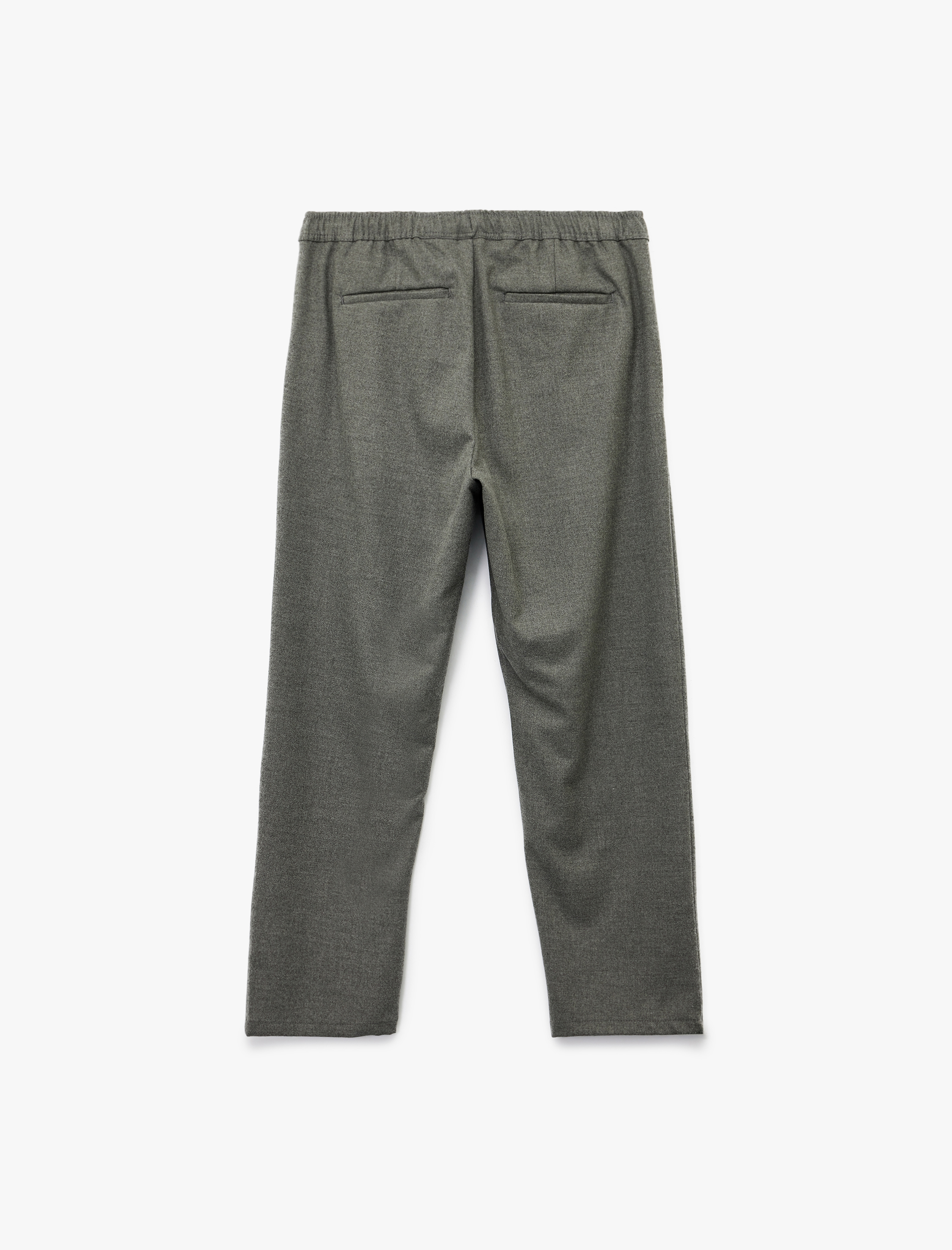   Cep Detaylı Viskon Karışımlı Beli Lastikli Kışlık Pantolon