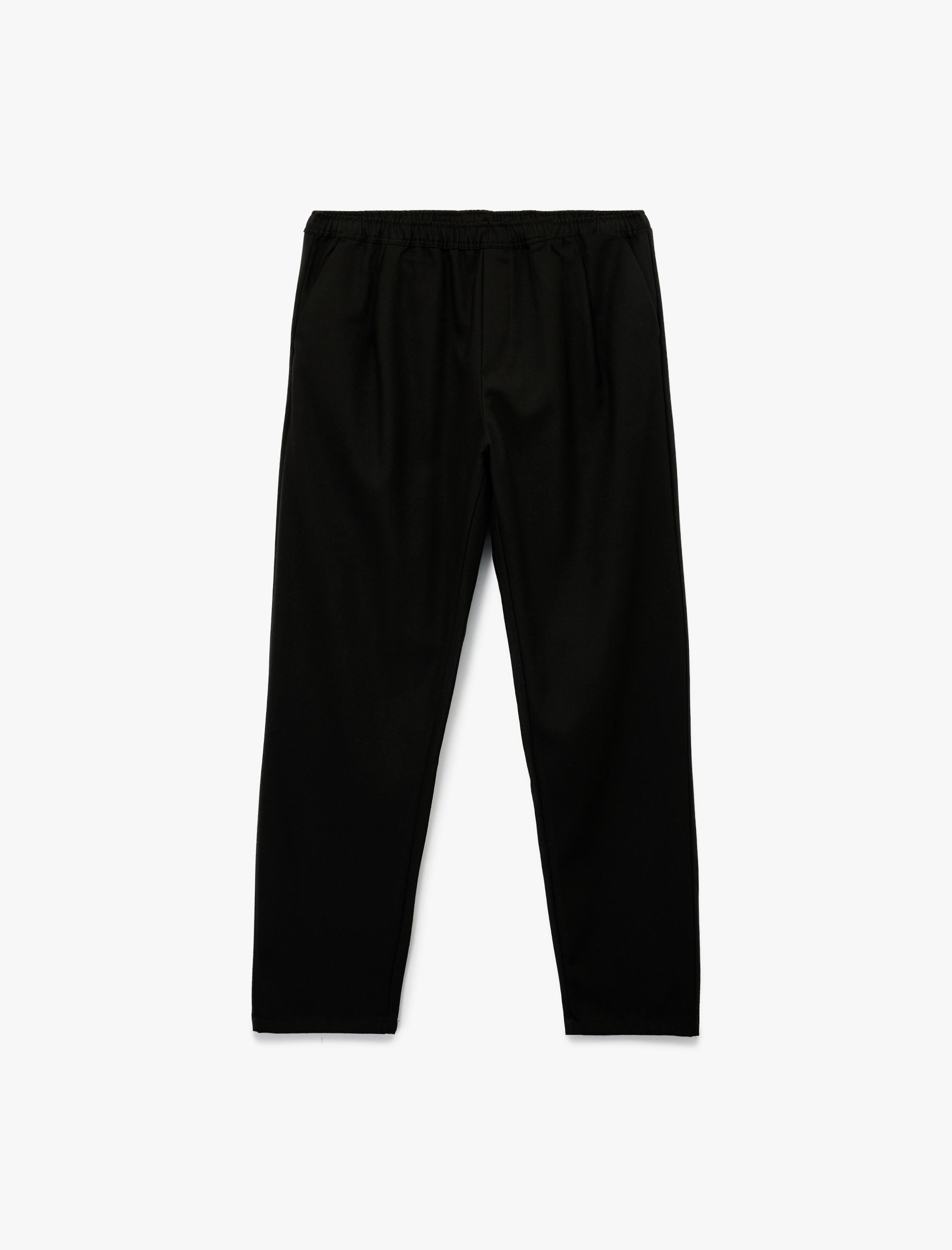   Cep Detaylı Viskon Karışımlı Beli Lastikli Kışlık Pantolon