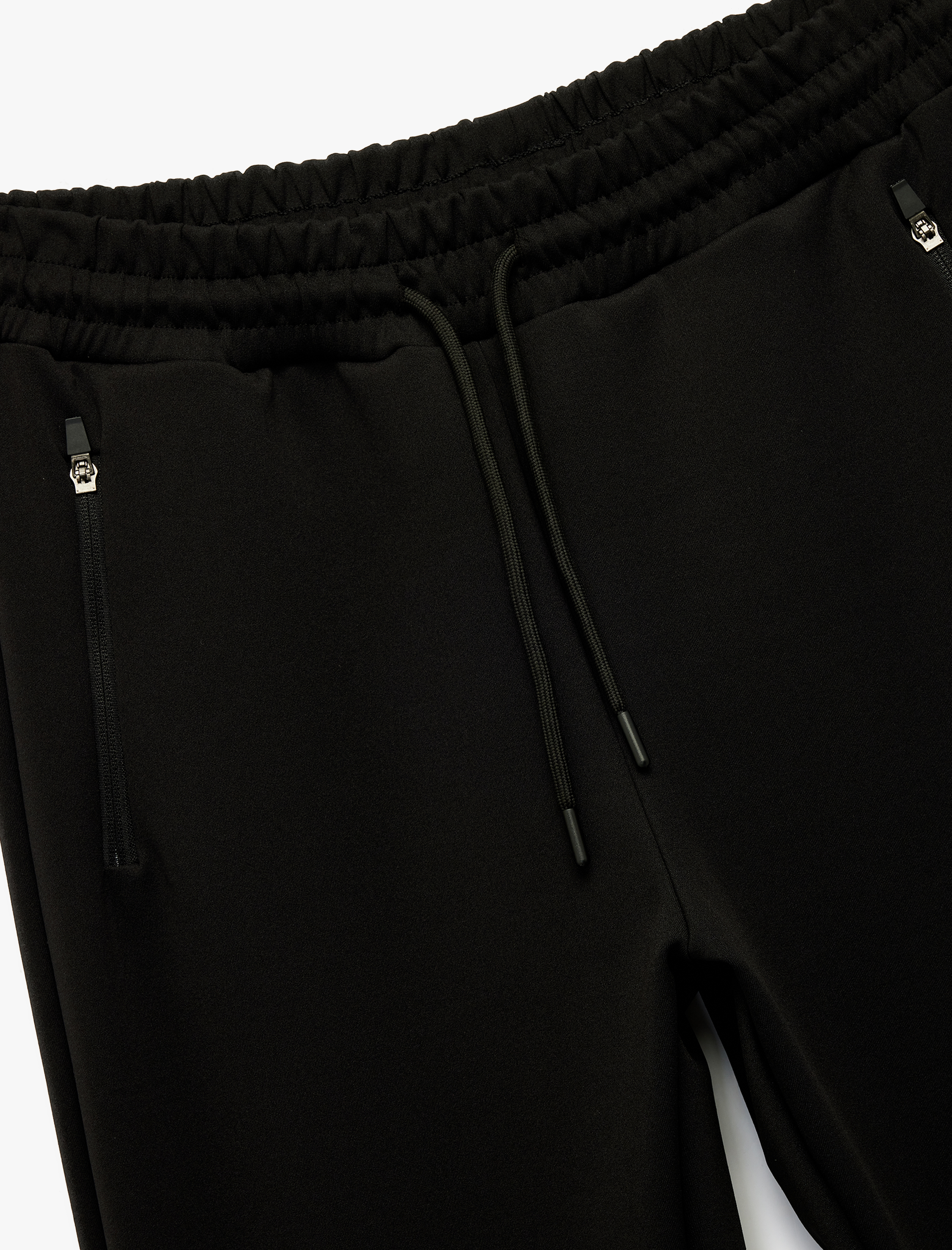   Fermuarlı Cepli Straight Fit Beli Bağcıklı Jogger Spor Eşofman Altı