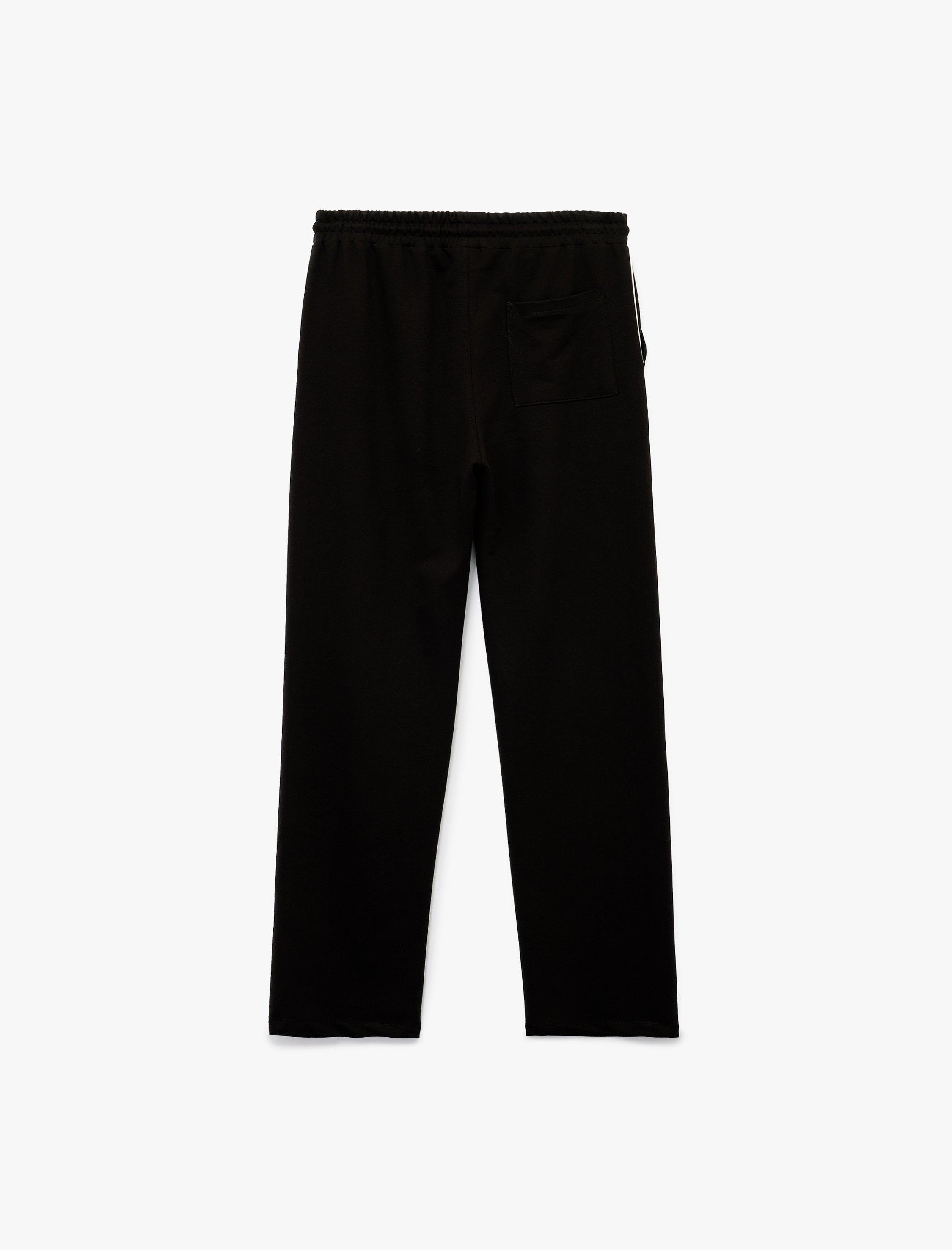   Pamuklu Biyeli Cep Detaylı Beli Bağcıklı Eşofman Altı