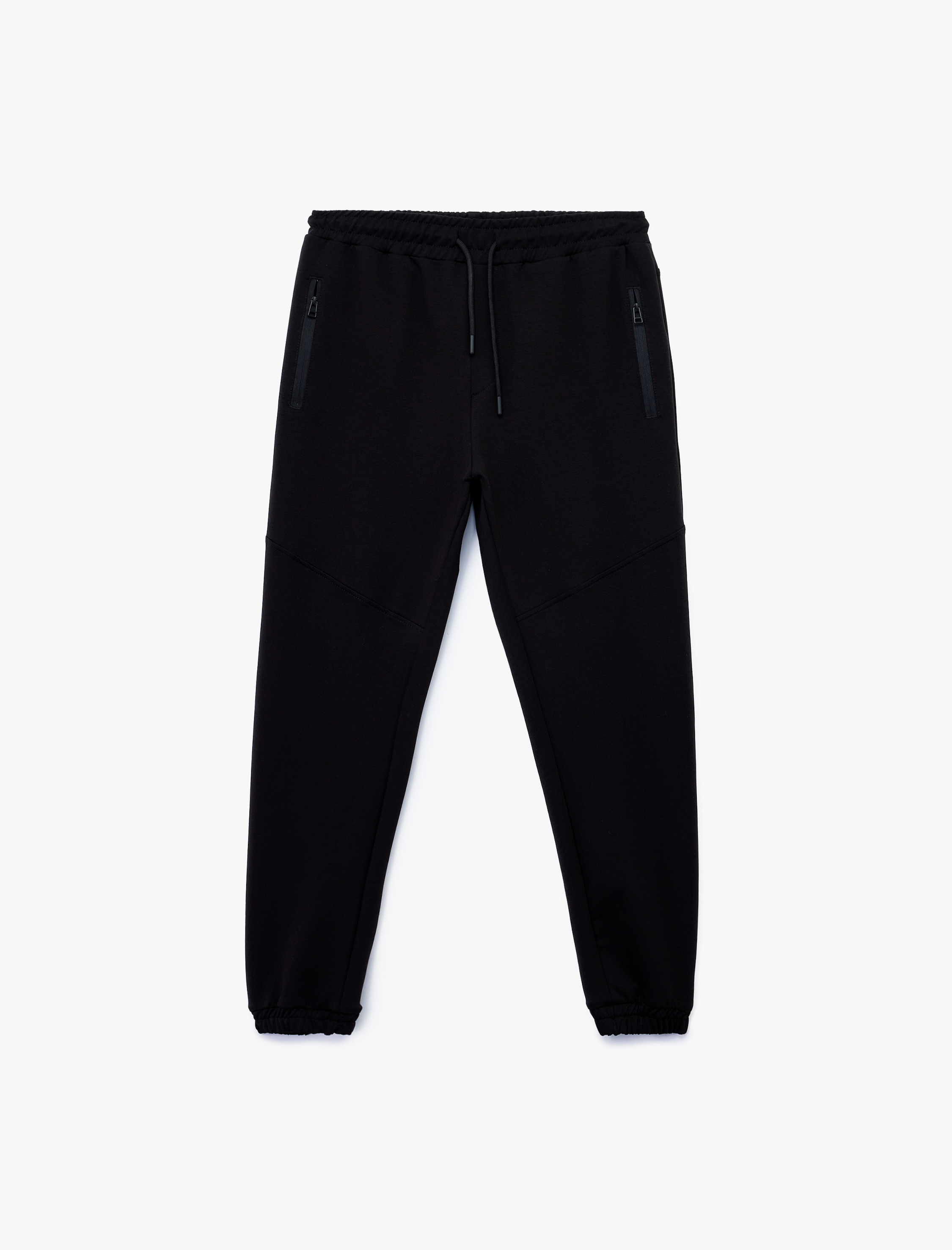   Pamuklu Fermuarlı Cepli Beli Bağcıklı Jogger Eşofman Altı