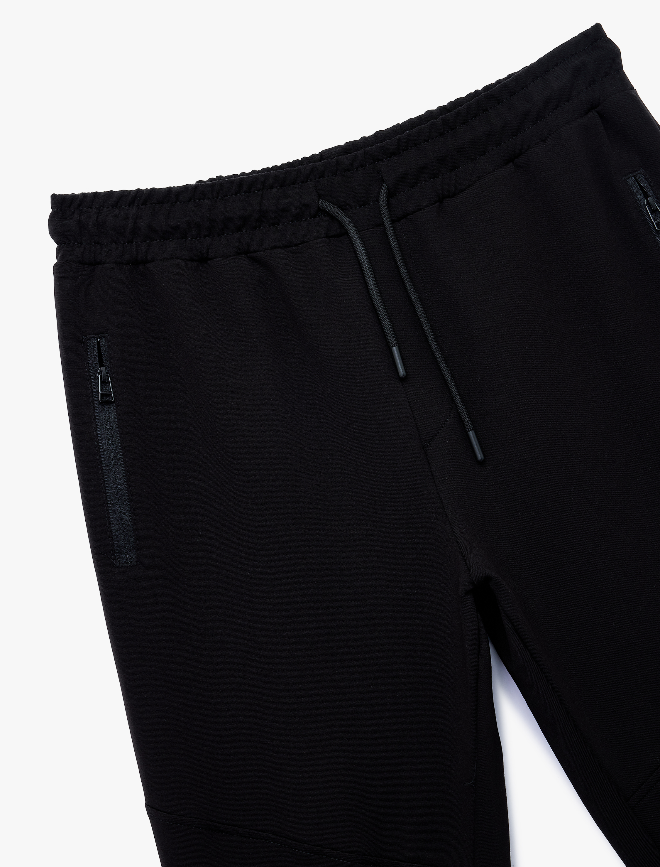   Pamuklu Fermuarlı Cepli Beli Bağcıklı Jogger Eşofman Altı