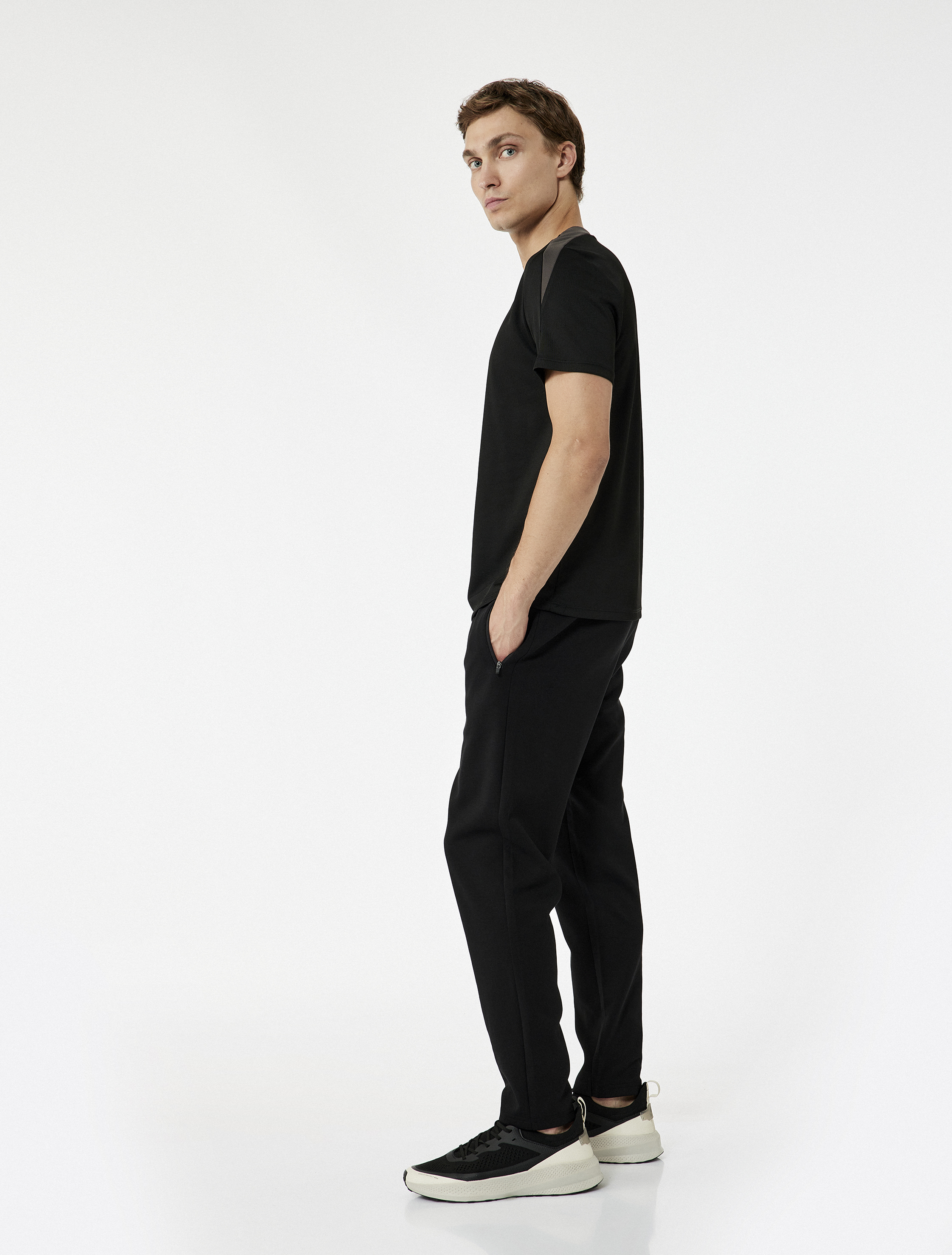   Pamuklu Fermuarlı Cepli Beli Bağcıklı Spor Eşofman Altı