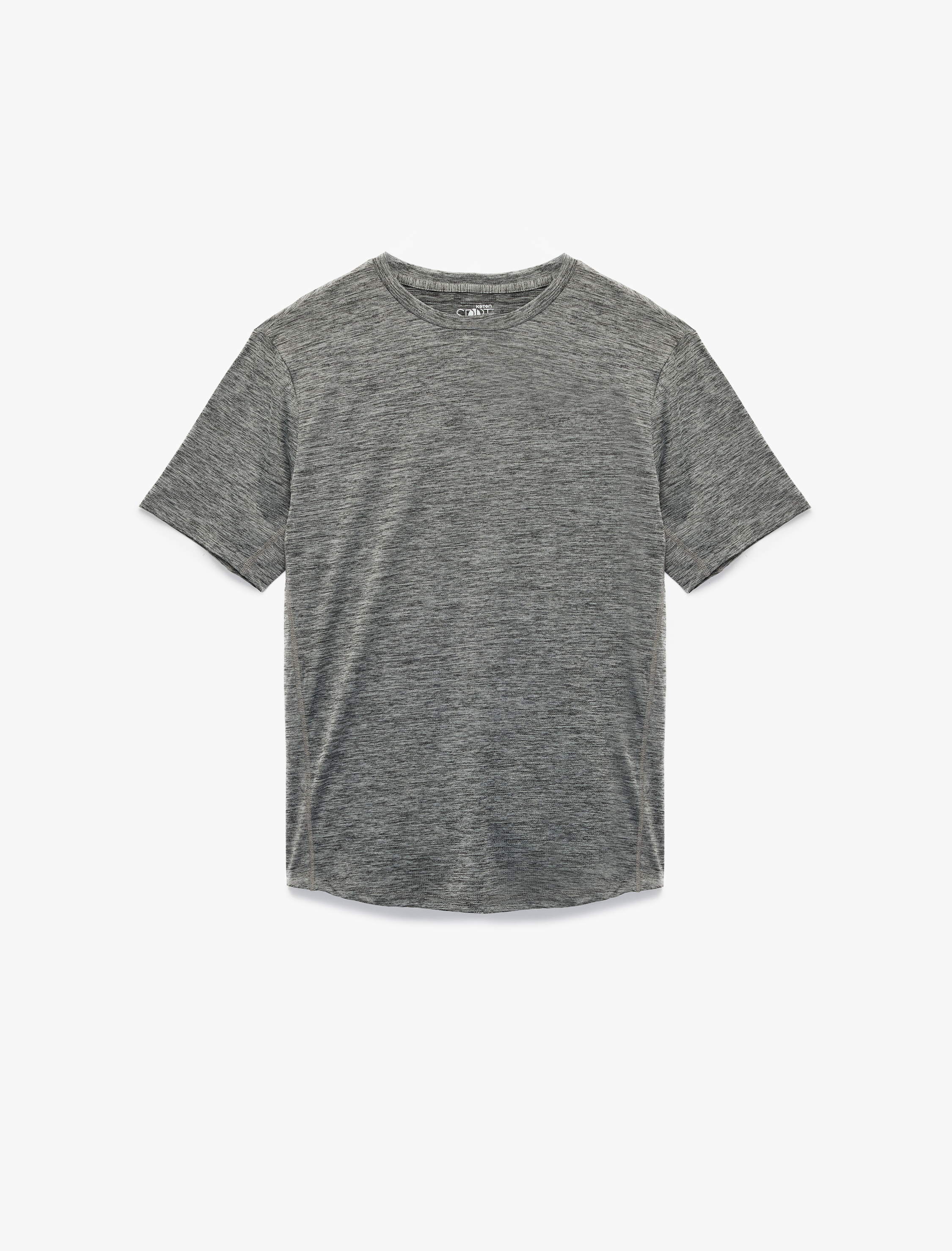   Regular Fit Kısa Kollu Dikiş Detaylı Desenli Bisiklet Yaka Spor Tişört