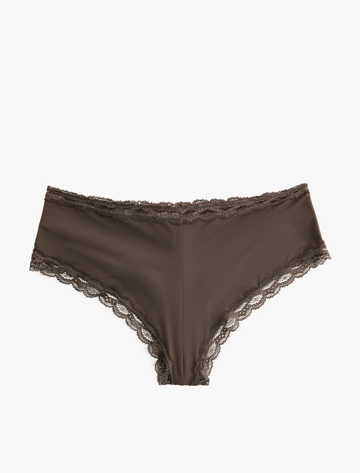  Yüksek Bel Dantelli Hipster Külot