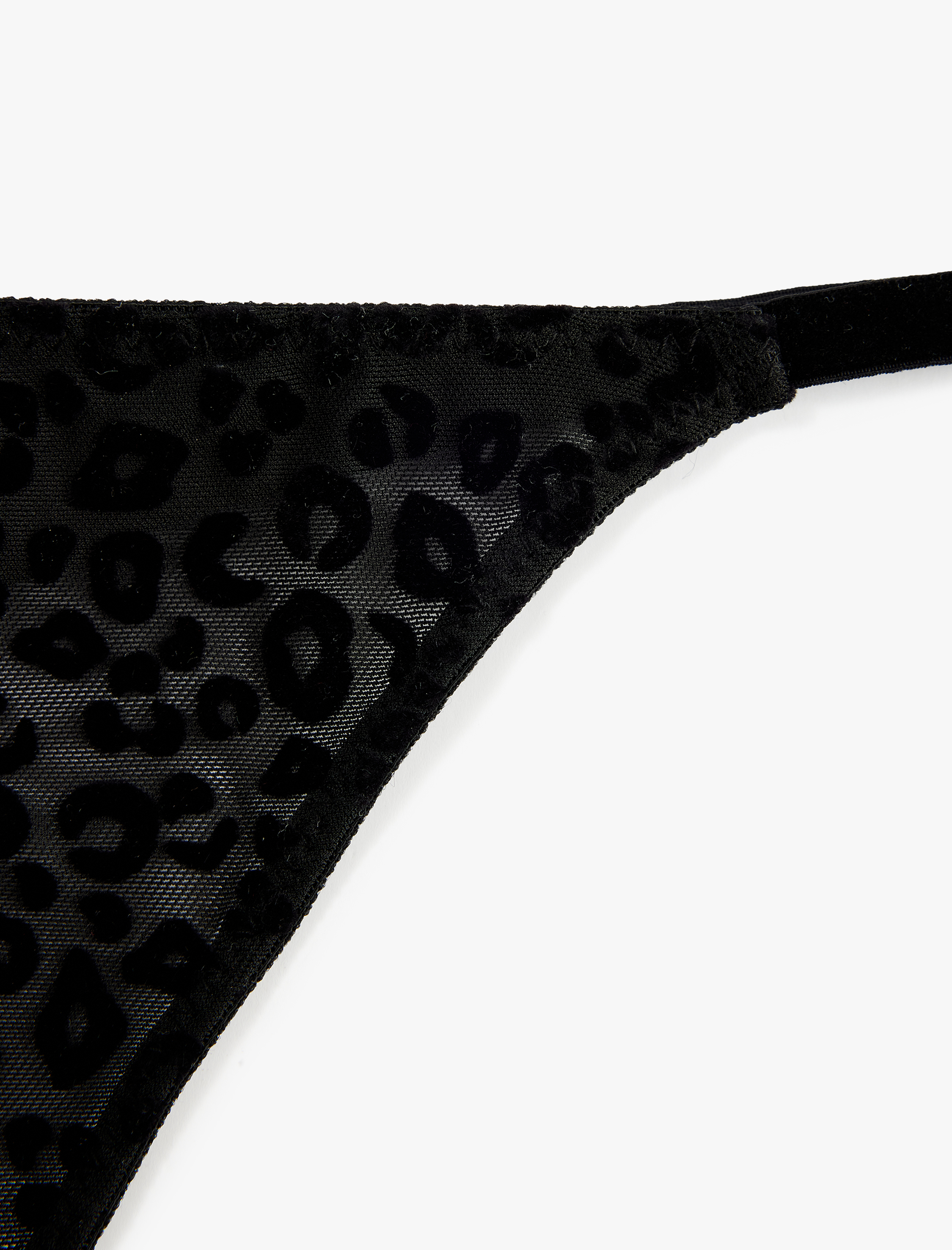 Leopar Desenli Tül String Külot