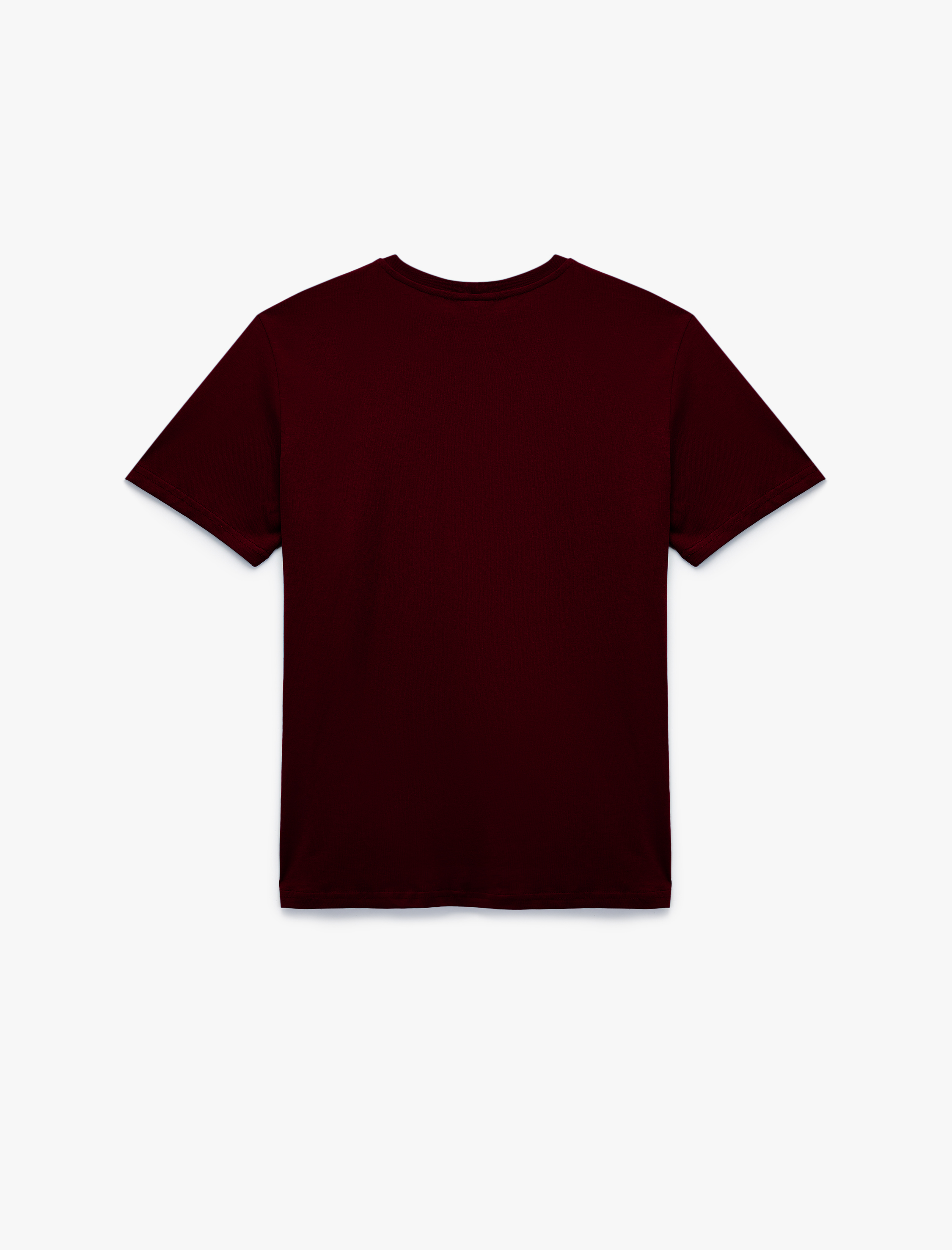   Kısa Kollu Bisiklet Yaka Pamuklu Spor Tişört