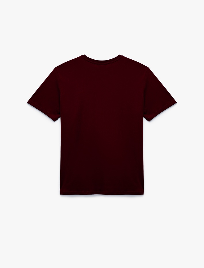  Kısa Kollu Bisiklet Yaka Pamuklu Spor Tişört