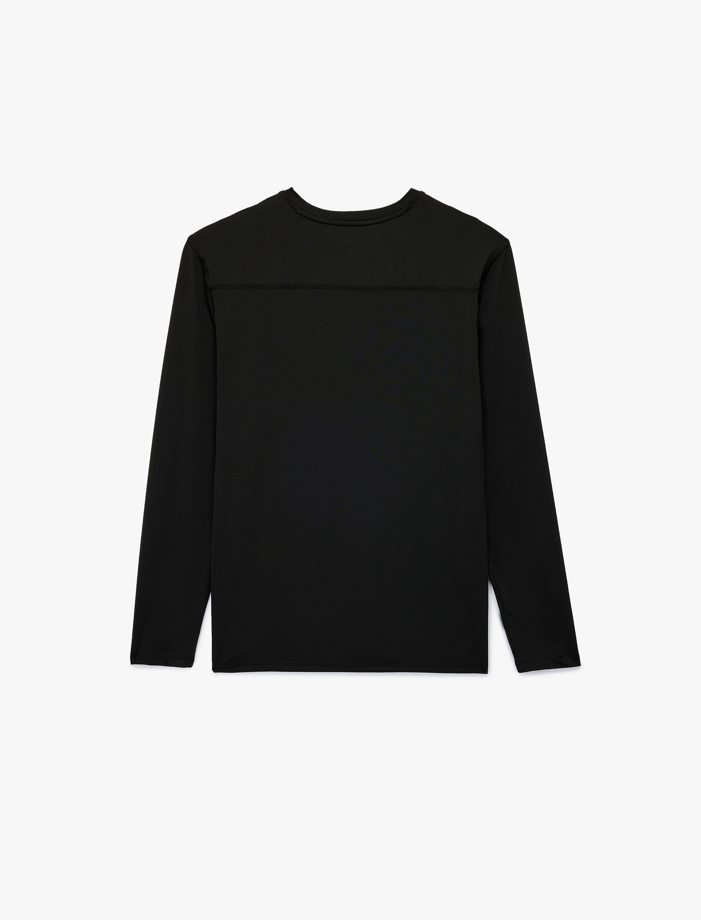   Rahat Kalıp Dikiş Detaylı Bisiklet Yaka Uzun Kollu Basic Spor Tişört