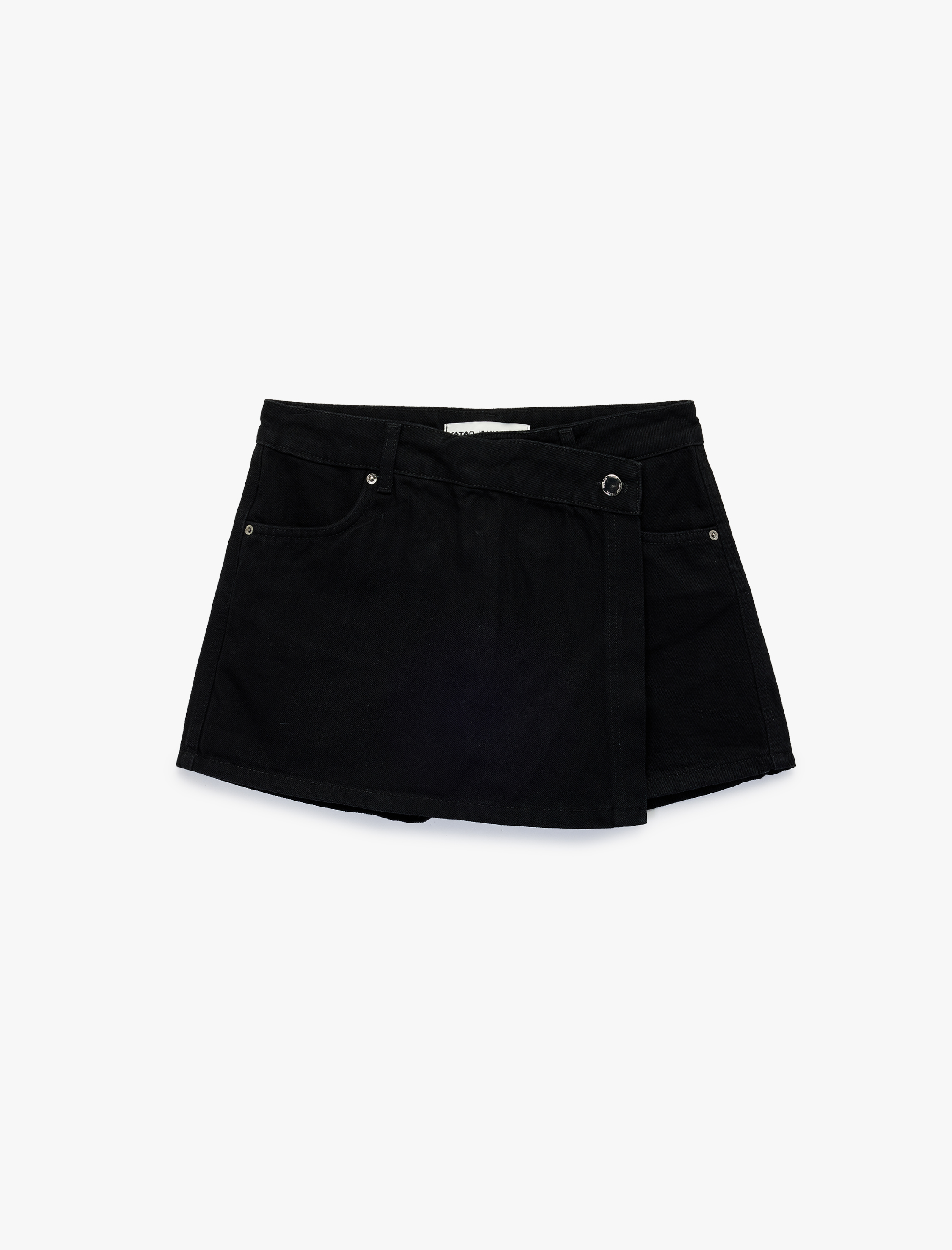   Düğme Detaylı Minim Denim Şort Etek