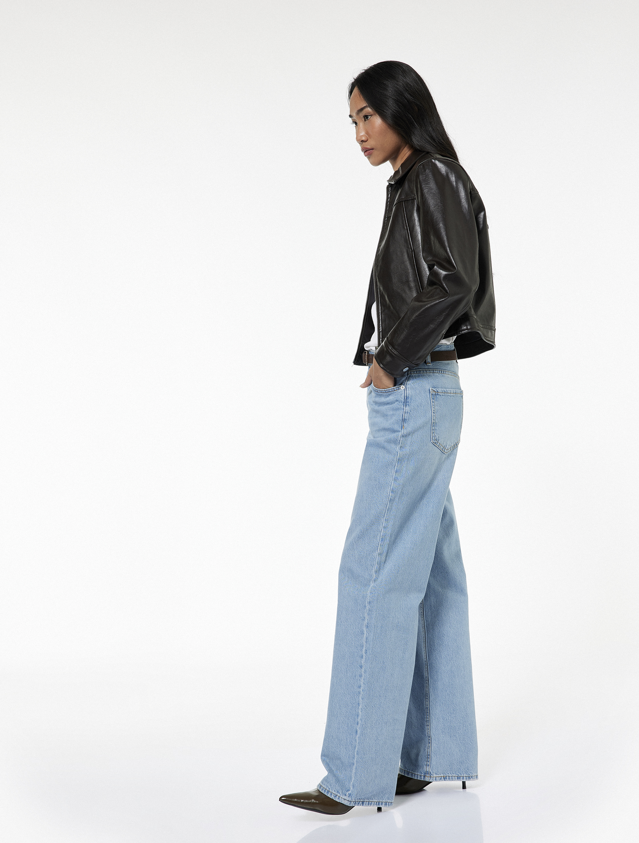   Normal Bel Düz Paça Jean Pantolon - Longer Straight Fit Jeans