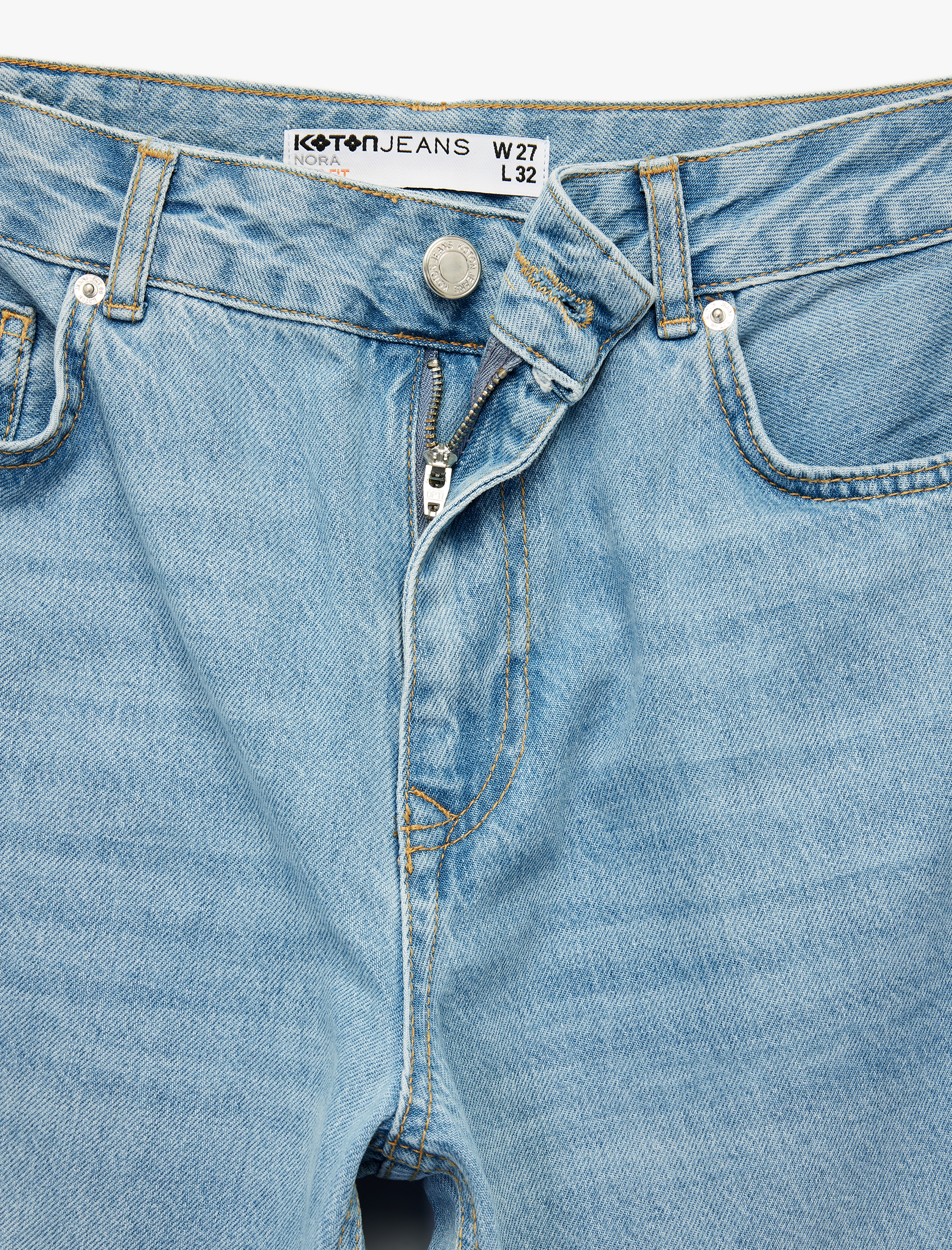   Normal Bel Düz Paça Jean Pantolon - Longer Straight Fit Jeans