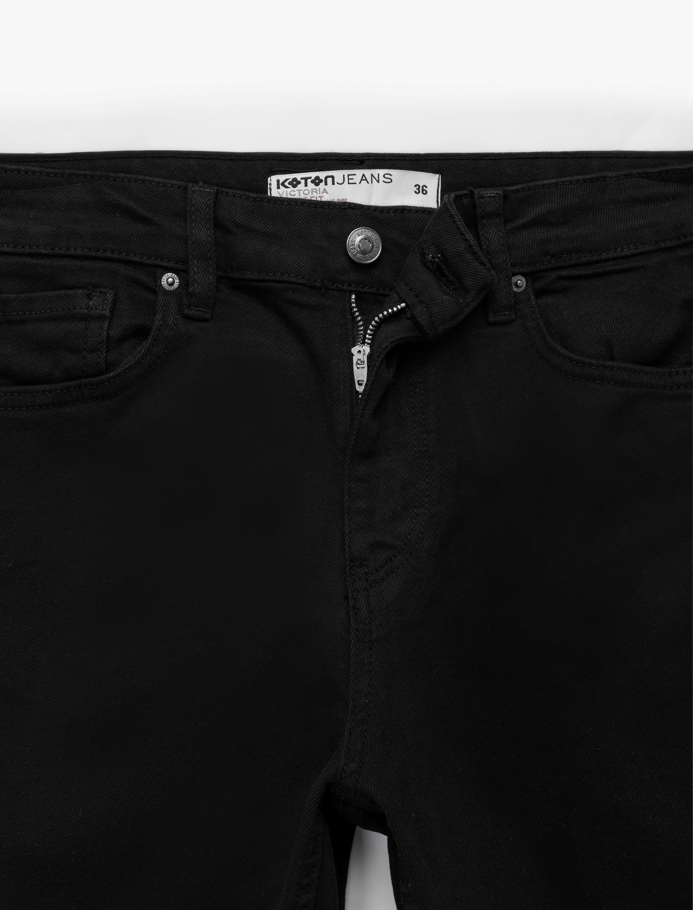   Yüksek Bel Dar Kalıp Pamuklu İspanyol Paça Jean Pantolon - Flare Jeans