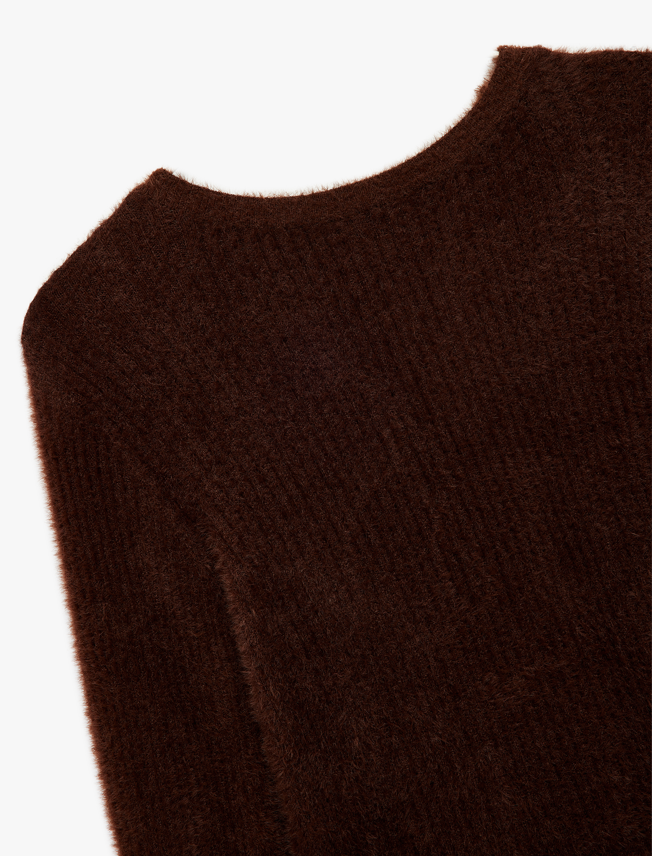   Uzun Kollu Bisiklet Yaka Crop Triko Kazak