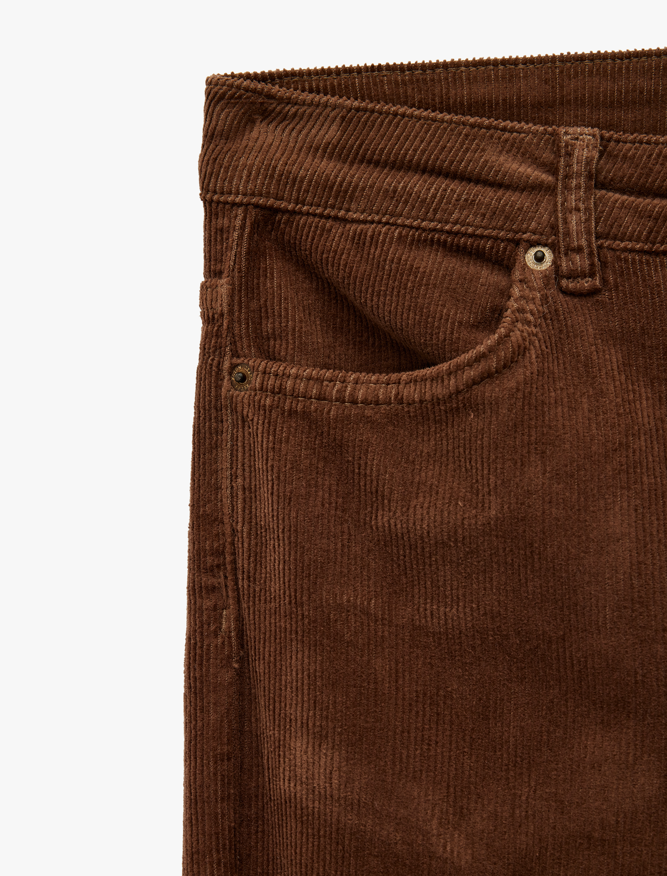   Dar Kesim Düğmeli Cepli İspanyol Paça Kadife Pantolon - Flare Jeans