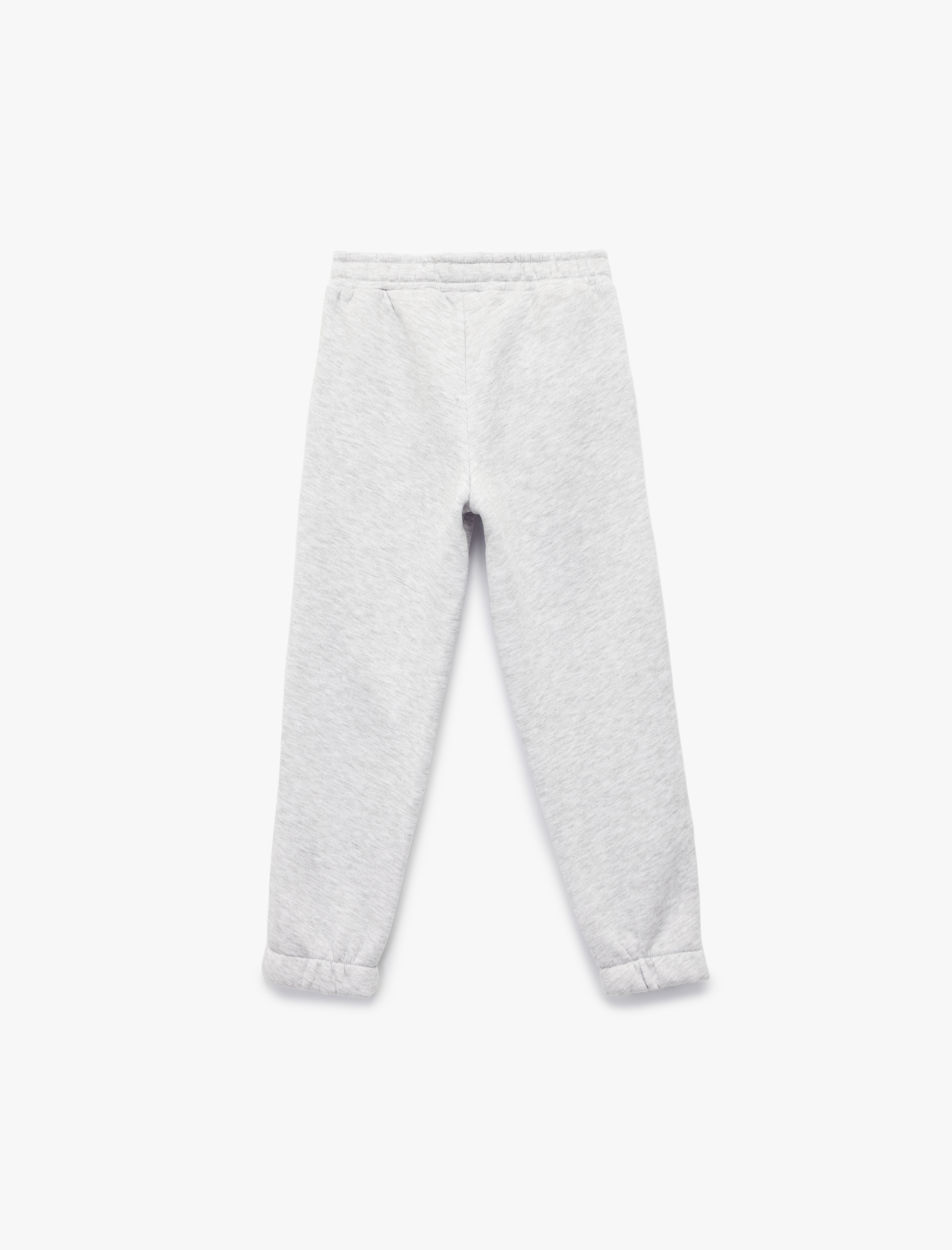  Kız Çocuk Şardonlu Beli Lastikli Baskılı Basic Jogger Eşofman Altı