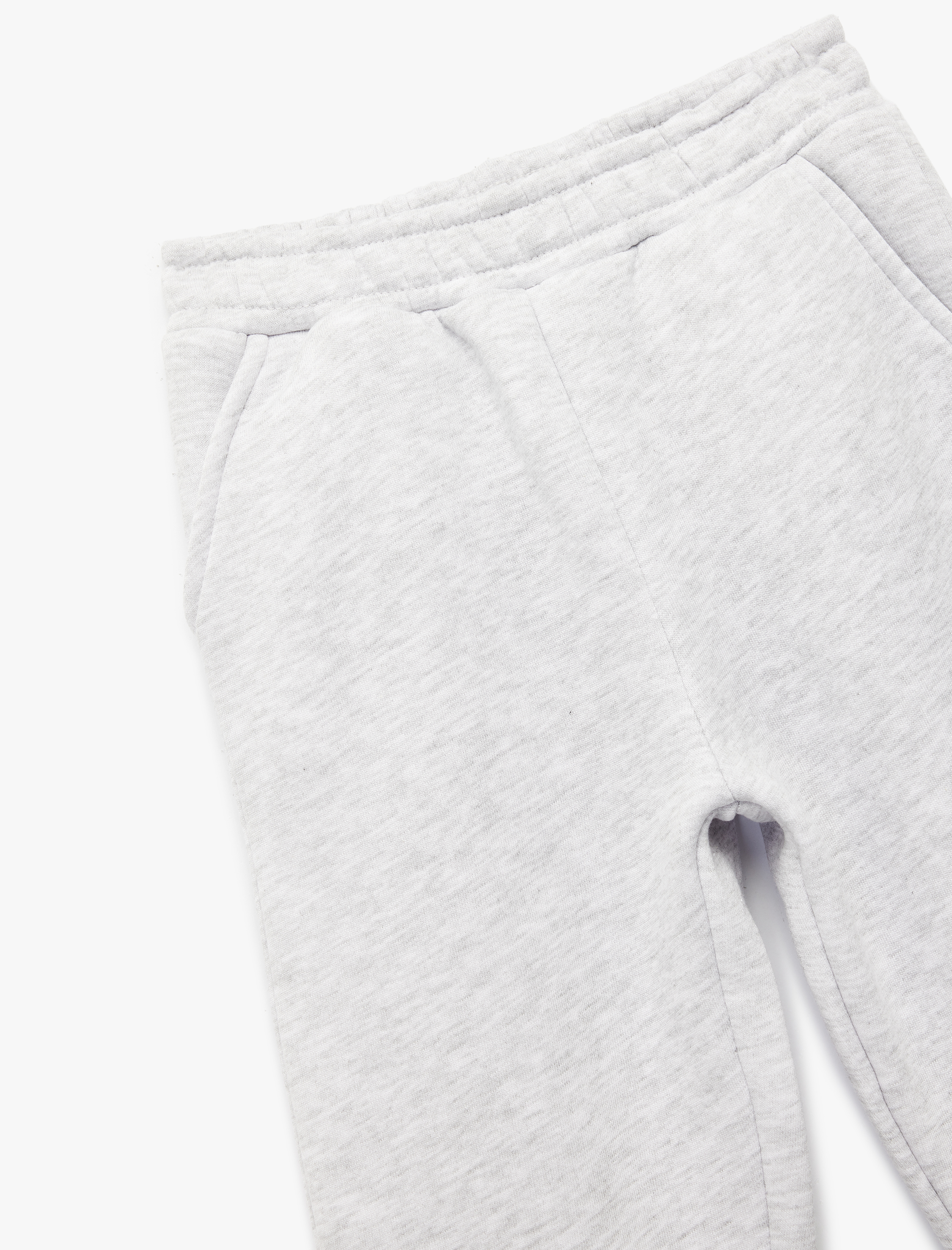  Kız Çocuk Şardonlu Beli Lastikli Baskılı Basic Jogger Eşofman Altı