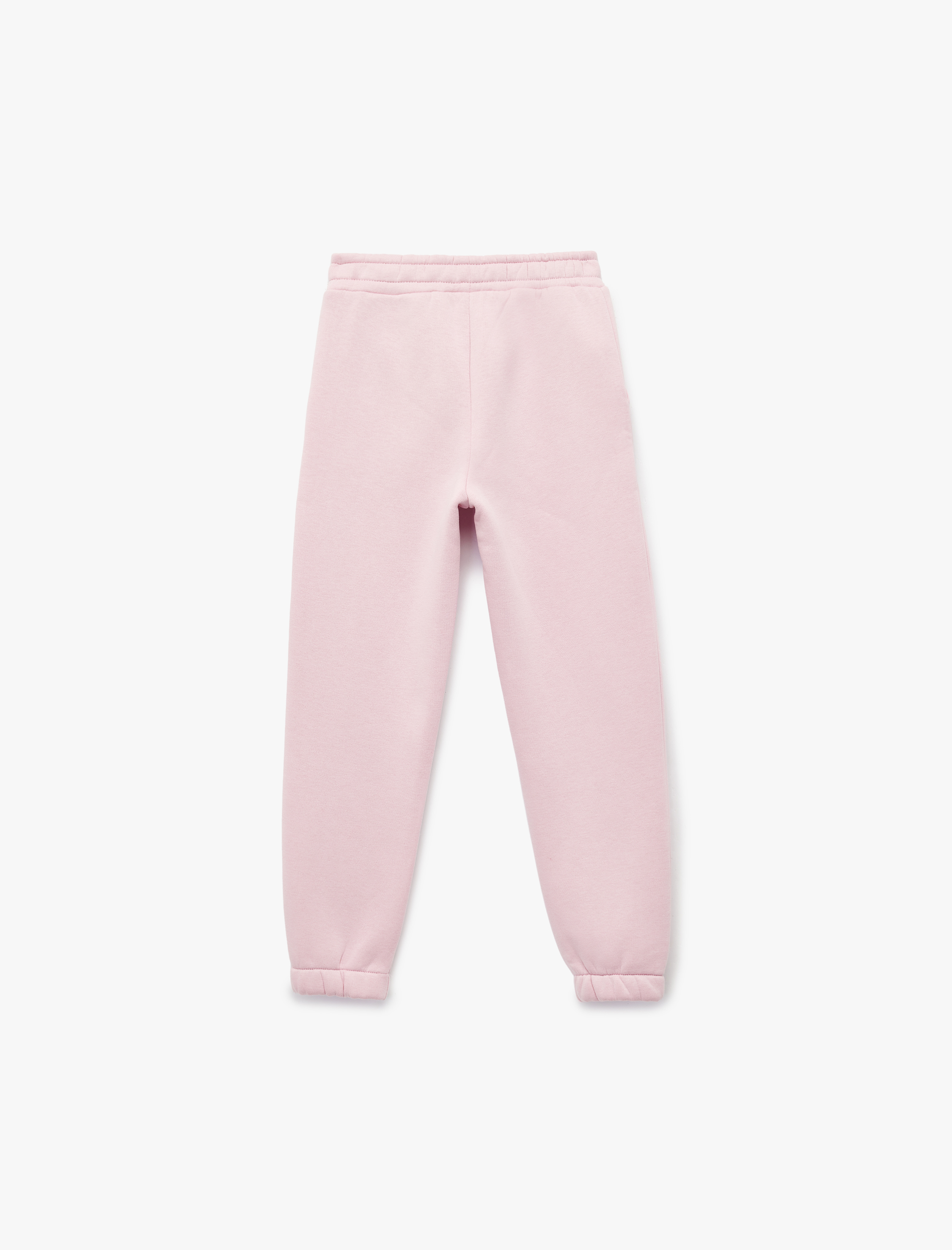  Kız Çocuk Şardonlu Beli Lastikli Baskılı Basic Jogger Eşofman Altı