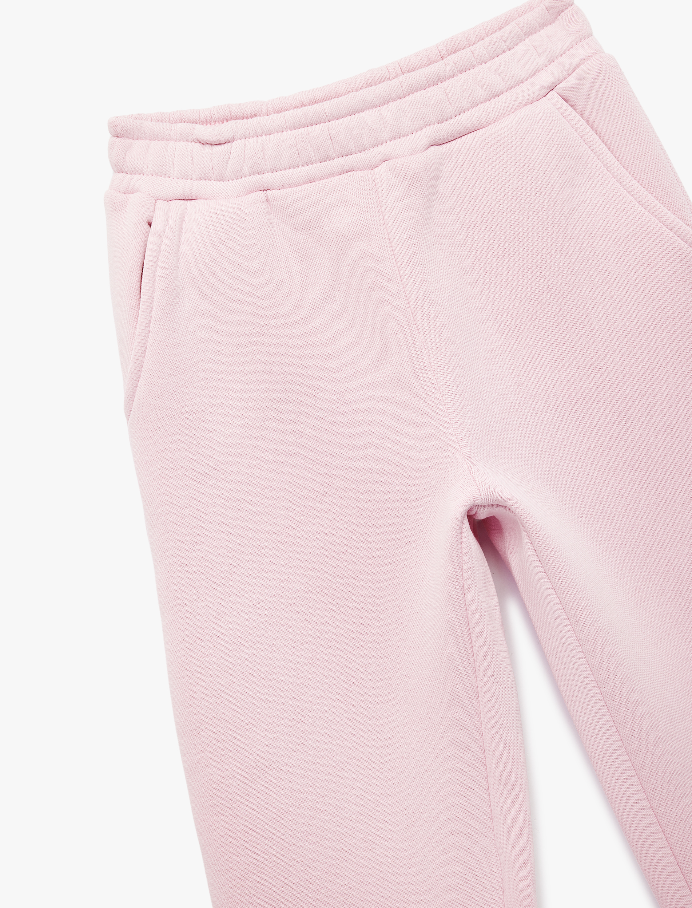  Kız Çocuk Şardonlu Beli Lastikli Baskılı Basic Jogger Eşofman Altı