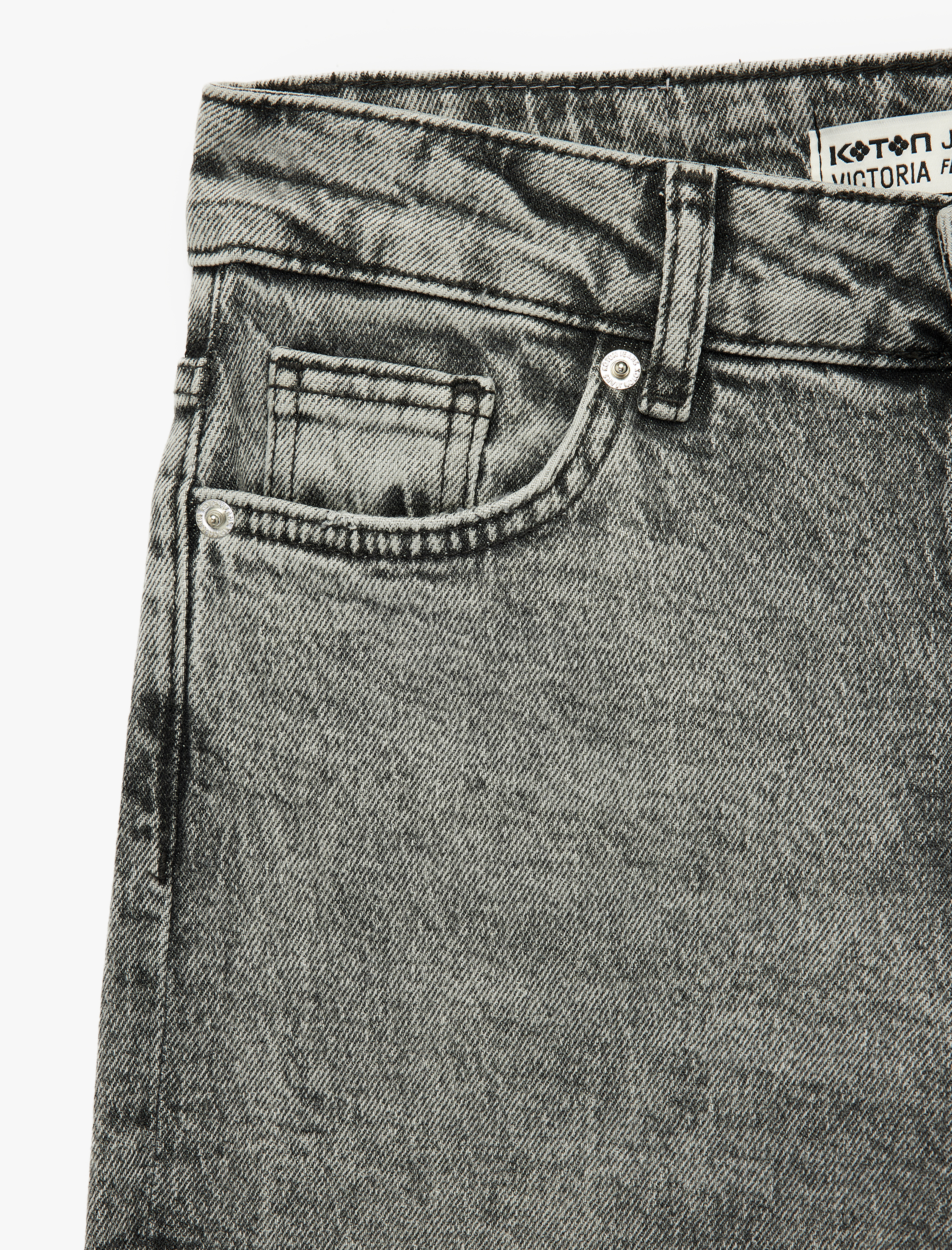   Pamuklu Dar Kalıp Yıkamalı İspanyol Paça Jean Pantolon - Flare Jeans