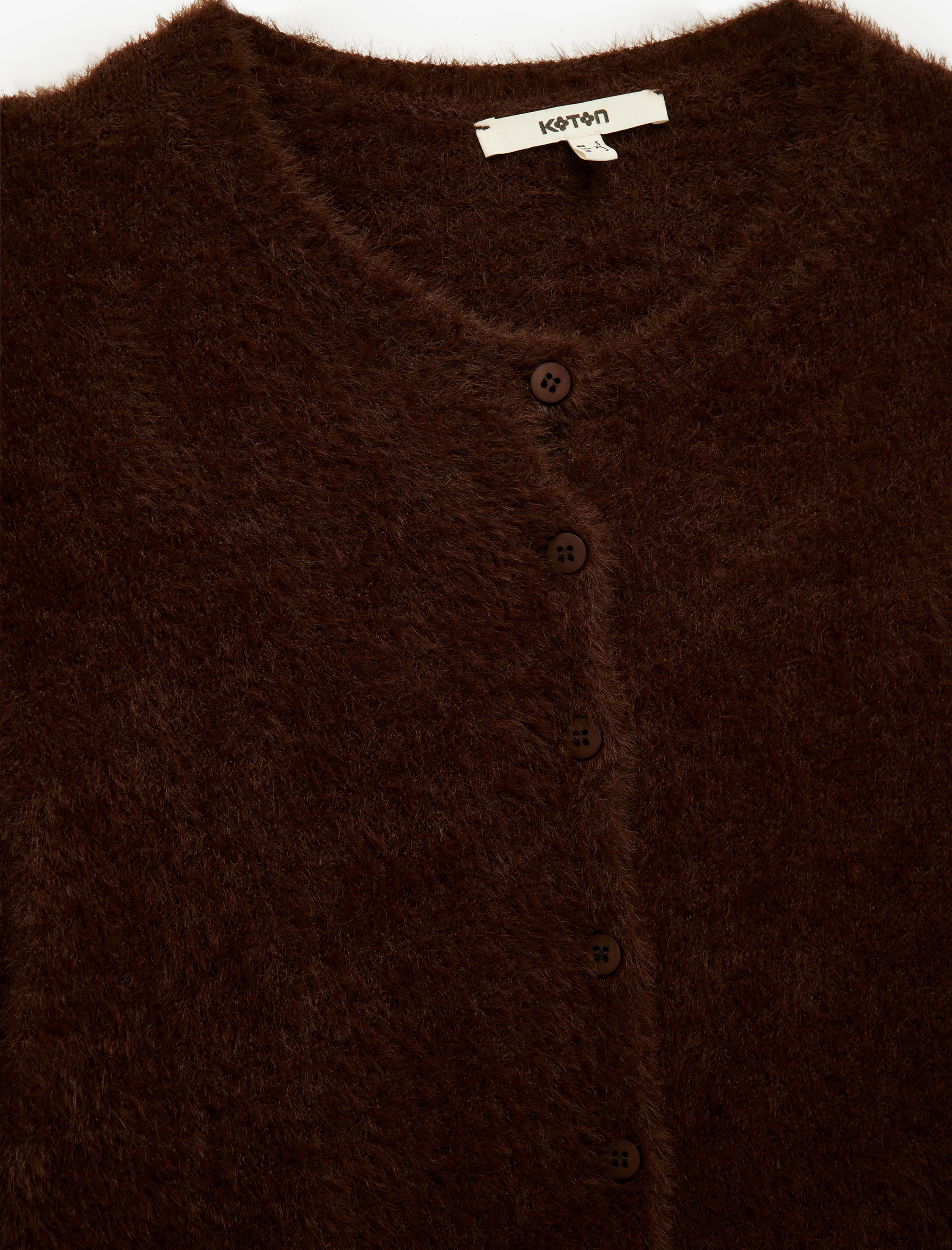   Kısa Kollu Bisiklet Yaka Peluş Triko Hırka